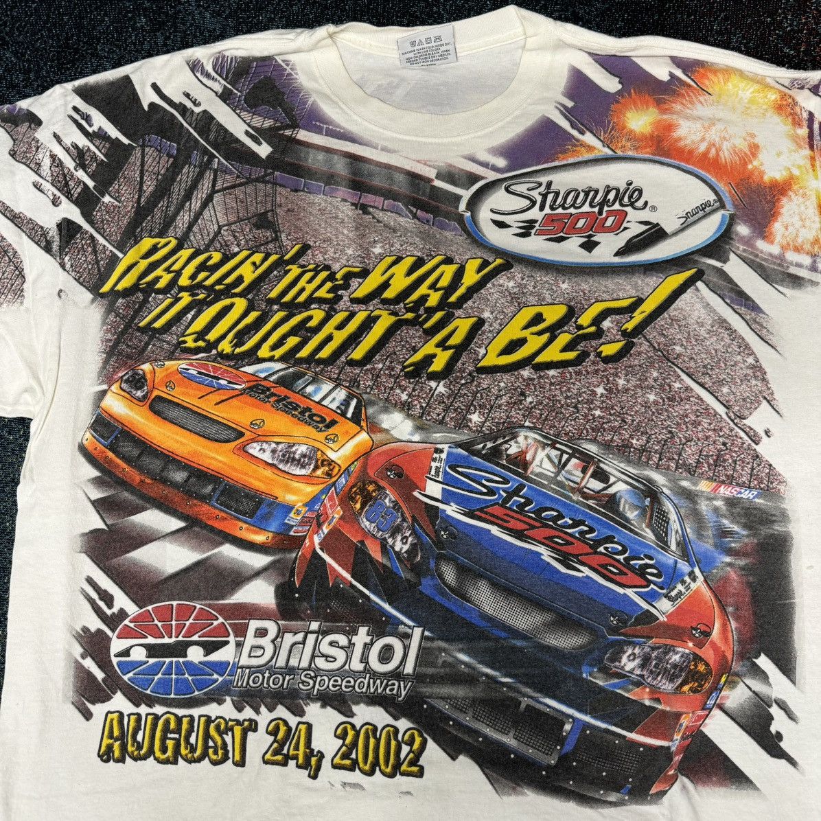 NASCAR × Vintage VINTAGE NASCAR SHARPIE 500 TEE WHITE Size US XL / EU 56 / 4 - 3 Thumbnail