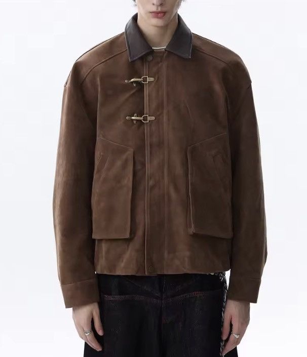 Japanese Brand Toggle Button Collar Pu Leather Jacket Size US XL / EU 56 / 4 - 6 Thumbnail