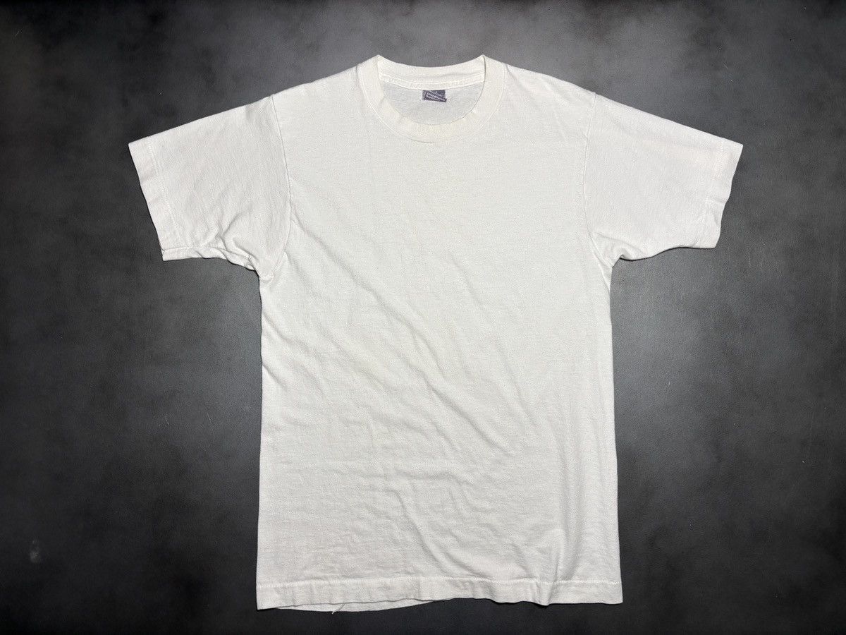 Vintage Vintage Blank Tee 1980s BVD White T-Shirt Made in USA 80s Size US S / EU 44-46 / 1 - 9 Thumbnail