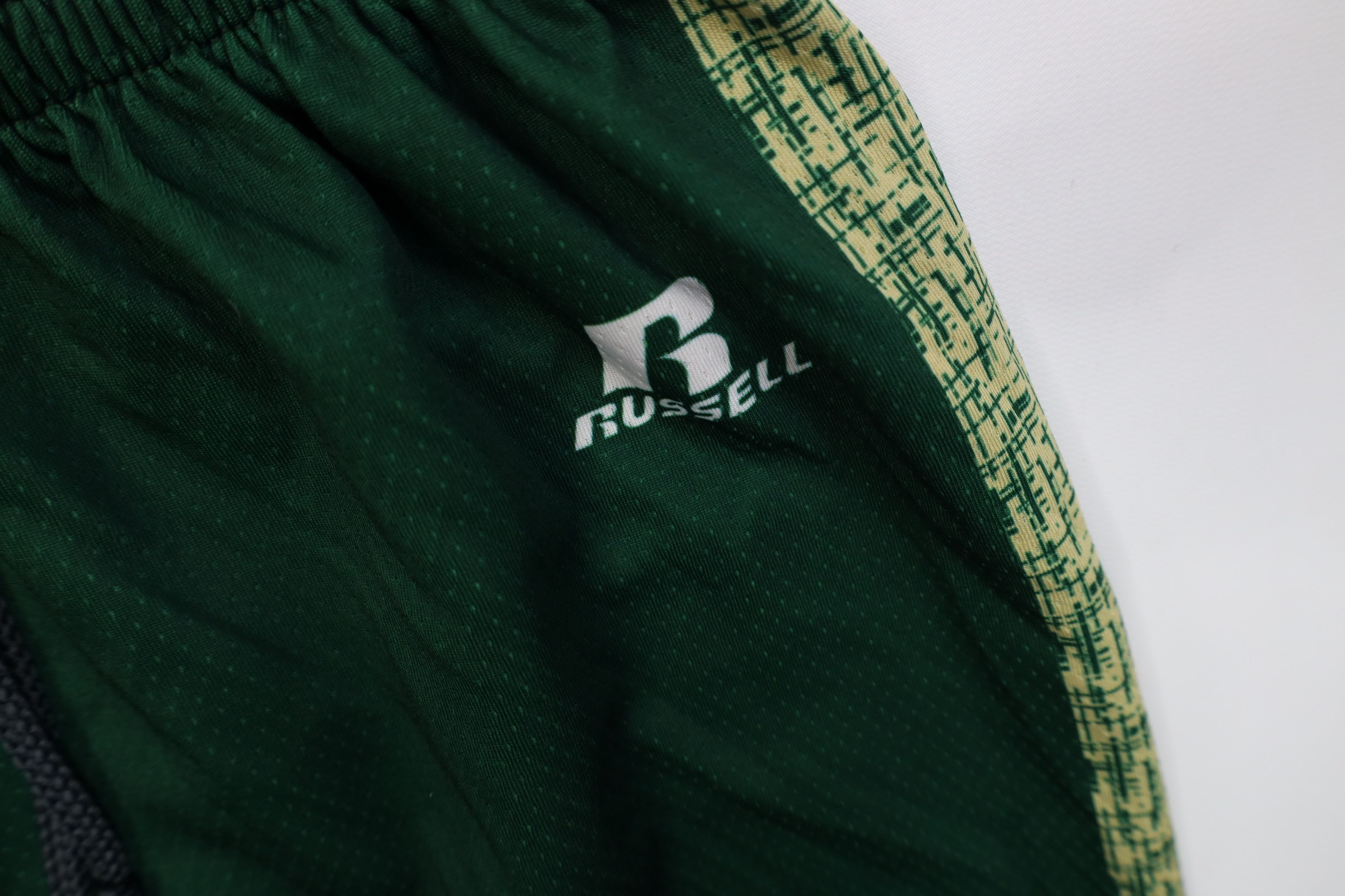 Russell Athletic Vintage 90s Y2K Russell Athletic Basketball Shorts Green Size US 30 / EU 46 - 5 Thumbnail