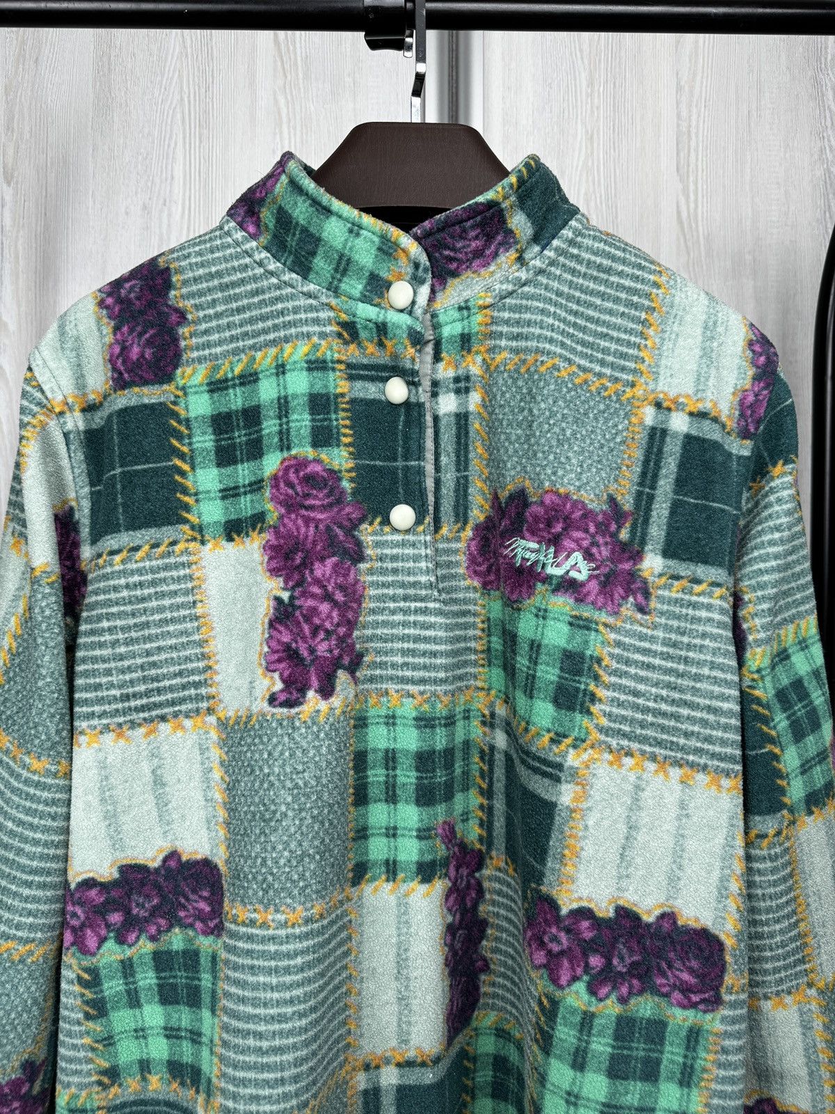 Fila Vintage 90s Fila patchwork logo half-button Snap-T oversized Size XL / US 12-14 / IT 48-50 - 3 Thumbnail
