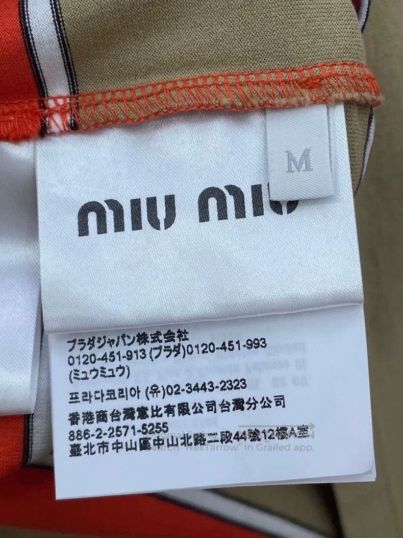 Miu Miu Miu Miu Striped Loose Fit T. Size US M / EU 48-50 / 2 - 5 Thumbnail