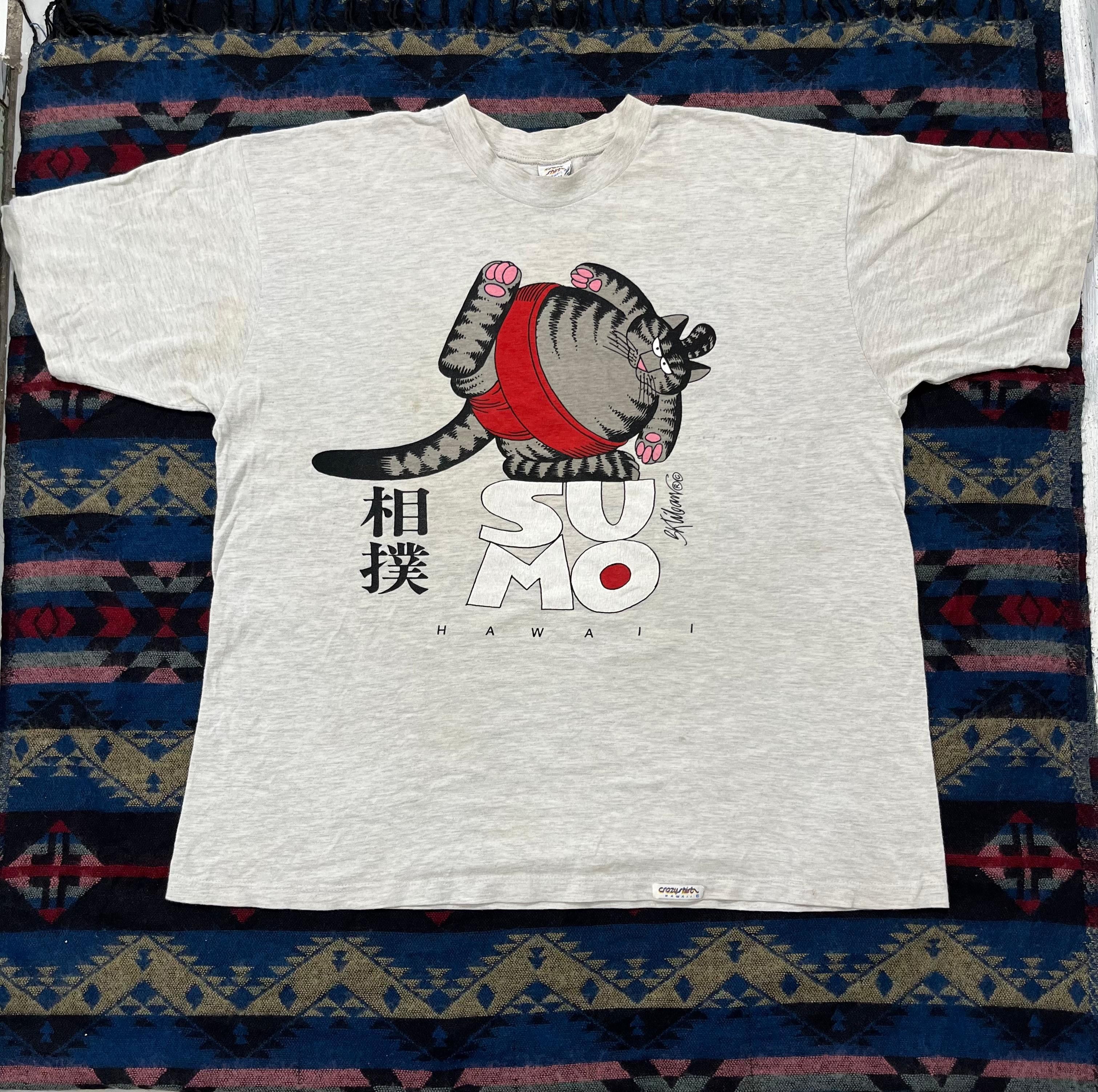 Vintage Vintage 80's Crazy Shirt Hawaii Sumo Tee Size US L / EU 52-54 / 3 - 1 Thumbnail