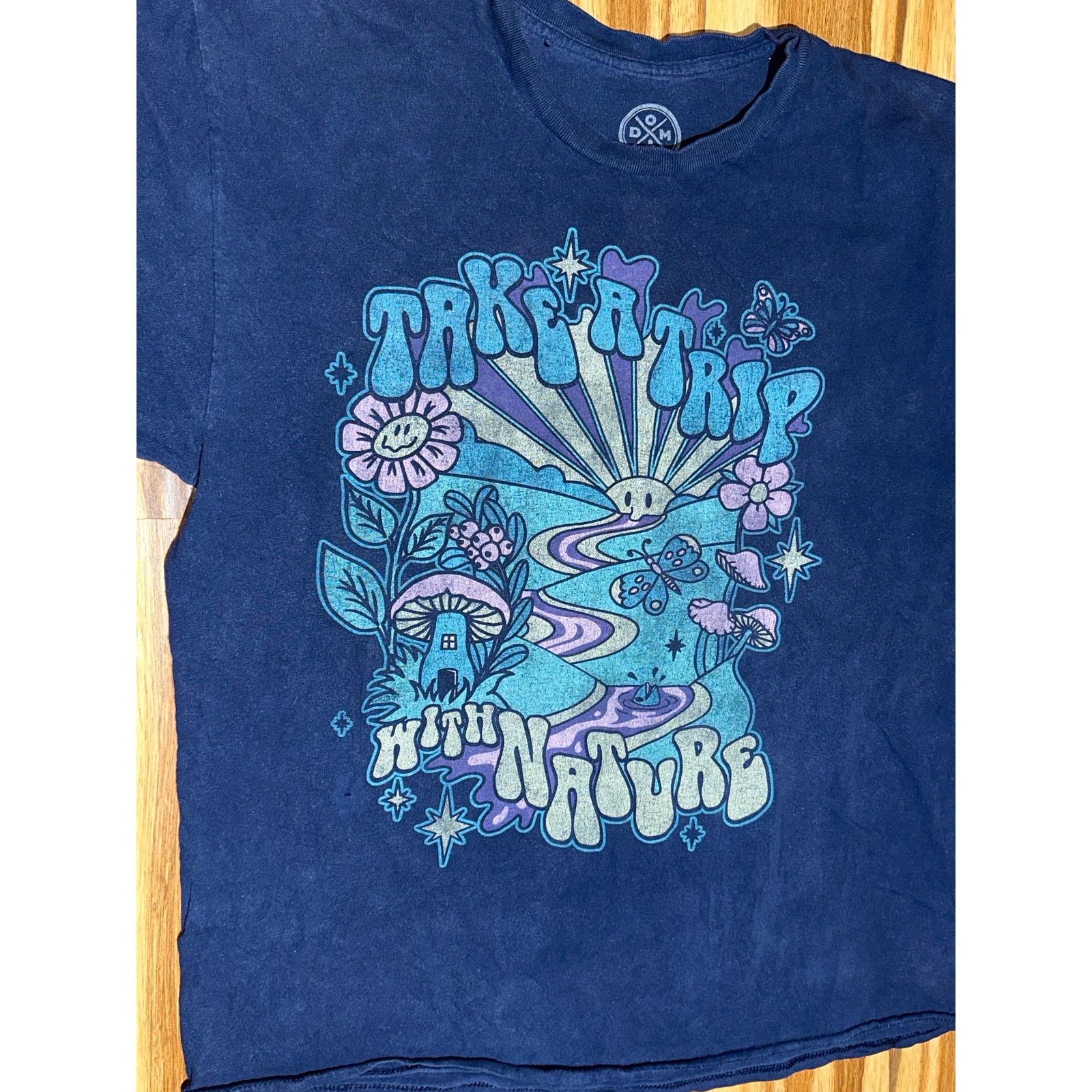 & Other Stories Take A Trip With Nature ShroomsDesign Navy Tshirt SizeLarge Size US L / EU 52-54 / 3 - 4 Thumbnail