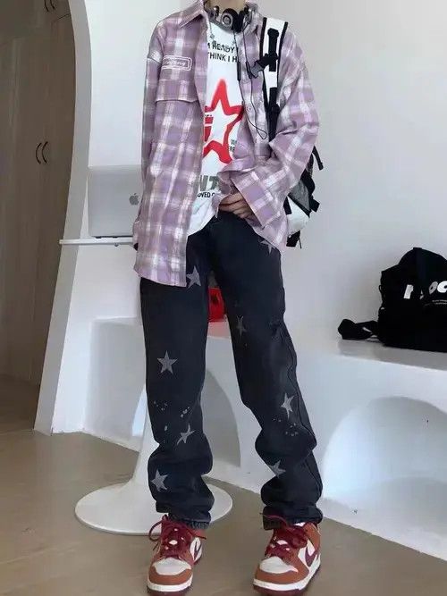 Japanese Brand Vintage washed star print design rare casual jeans Size US 32 / EU 48 - 3 Thumbnail