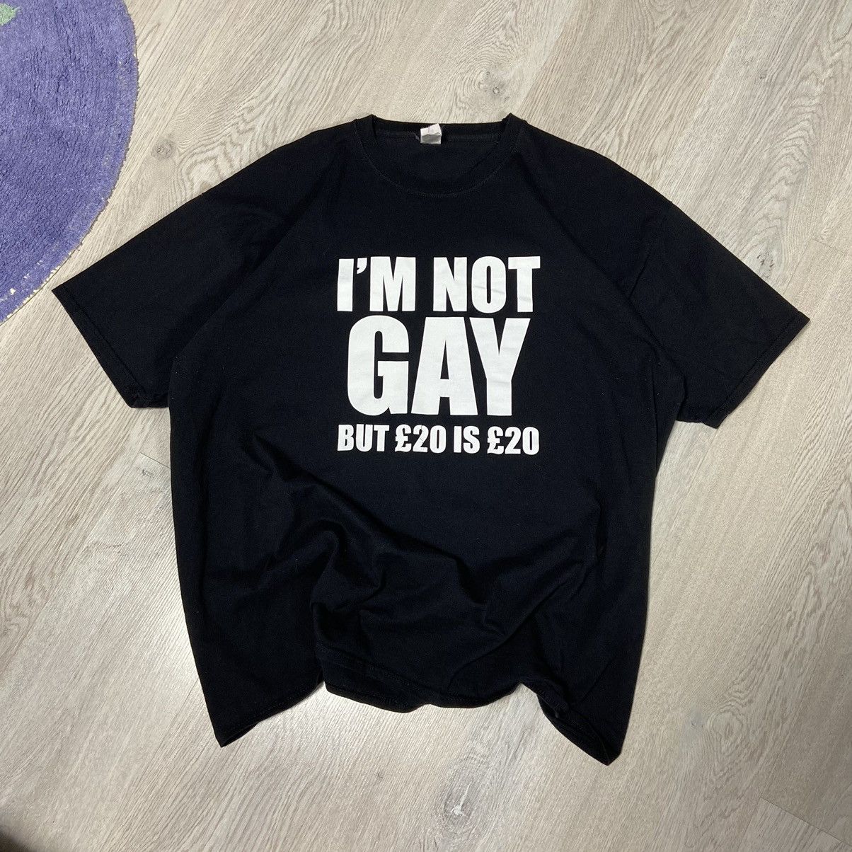 Vintage 📌 Vintage Adult “I’m not Gay” Humor Y2K Tee Size US XXL / EU 58 / 5 - 3 Thumbnail