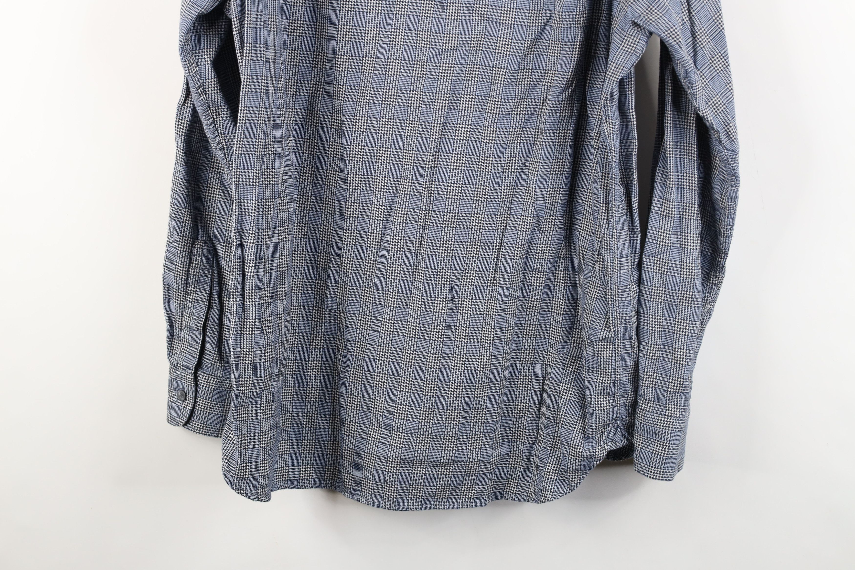 Hickey Freeman Vintage 90s Hickey Freeman Houndstooth Flannel Button Shirt Size US M / EU 48-50 / 2 - 10 Thumbnail