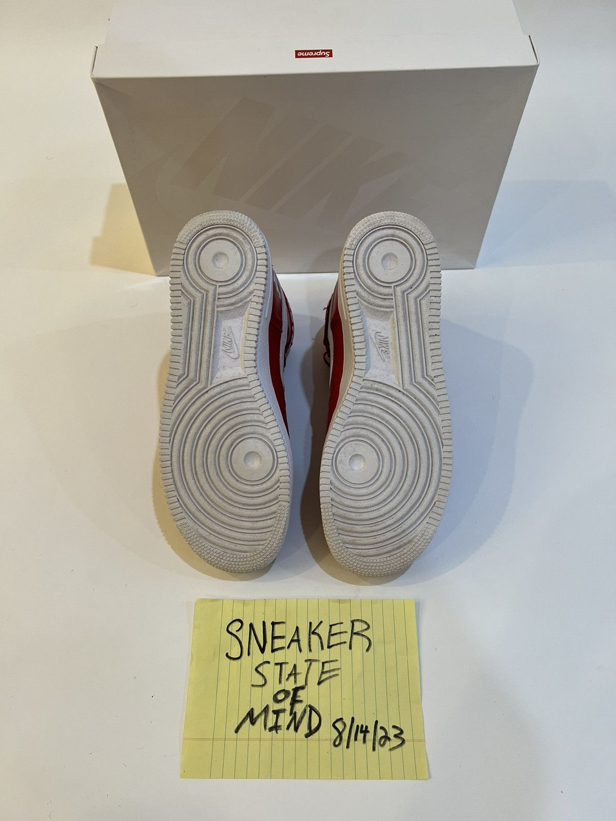 Nike × Supreme RARE SUPREME AIR FORCE HIGH TOP FALL WINTER 2014 RED SIZE 10 Size US 10 / EU 43 - 6 Thumbnail