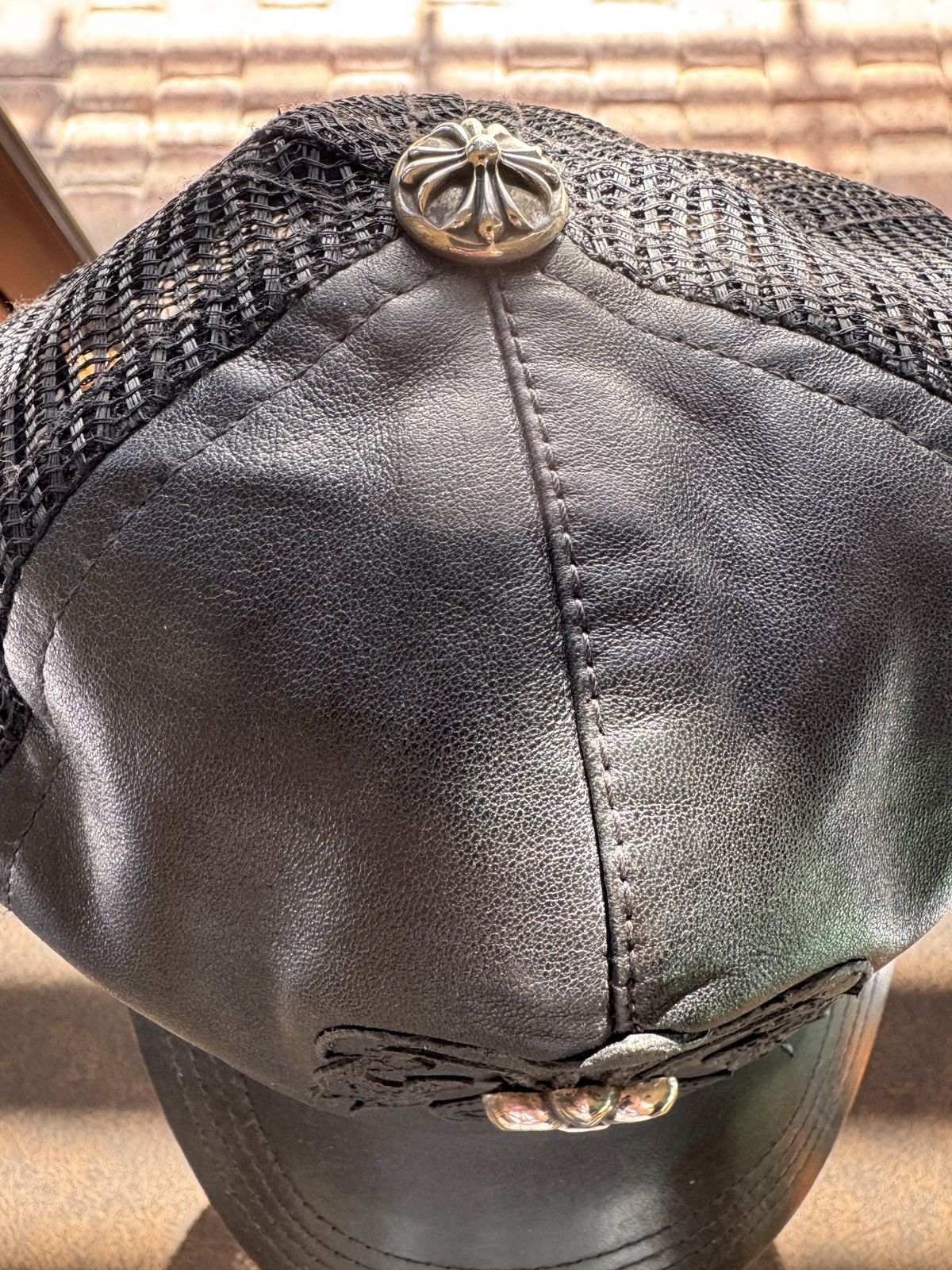 Chrome Hearts Chrome Hearts leather & mesh baseball hat Size ONE SIZE - 2 Thumbnail