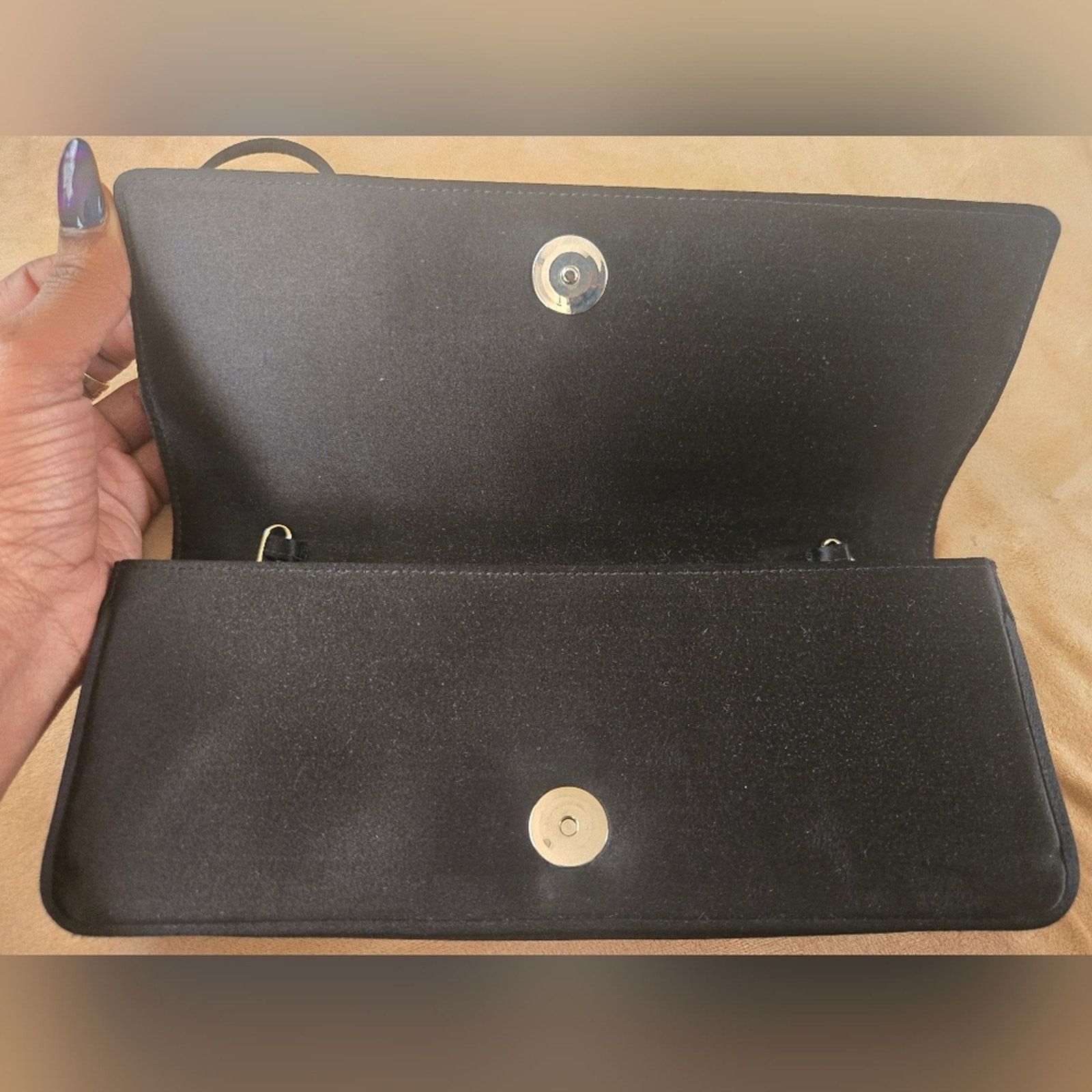Oscar De La Renta Vintage OSCAR DE LA RENTA BLACK Beaded Clutch Bag Size ONE SIZE - 3 Thumbnail