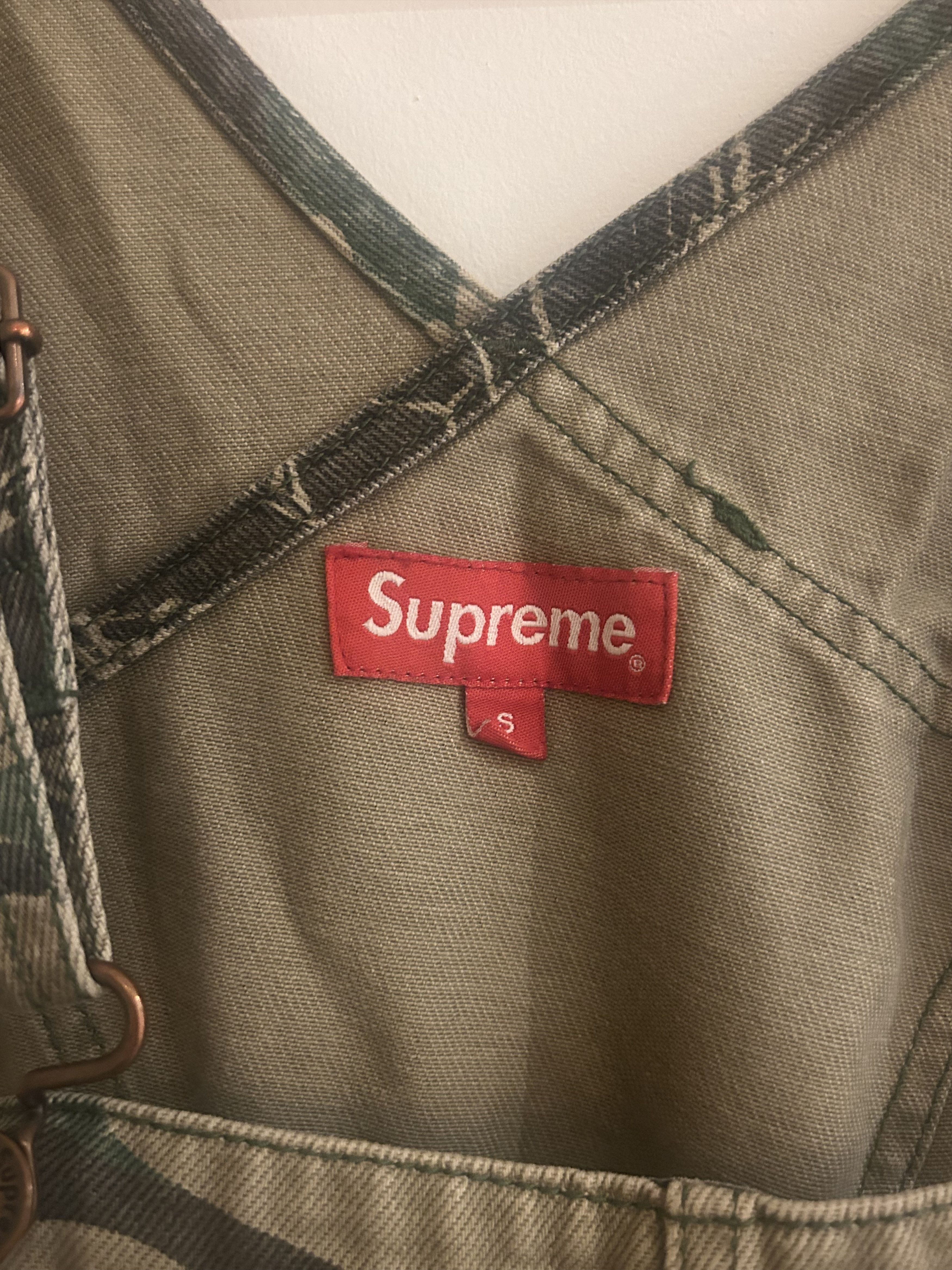 Supreme Supreme FW22 Cargo Denim Overalls 'Branch Woodland Camo' Size US 28 / EU 44 - 3 Thumbnail