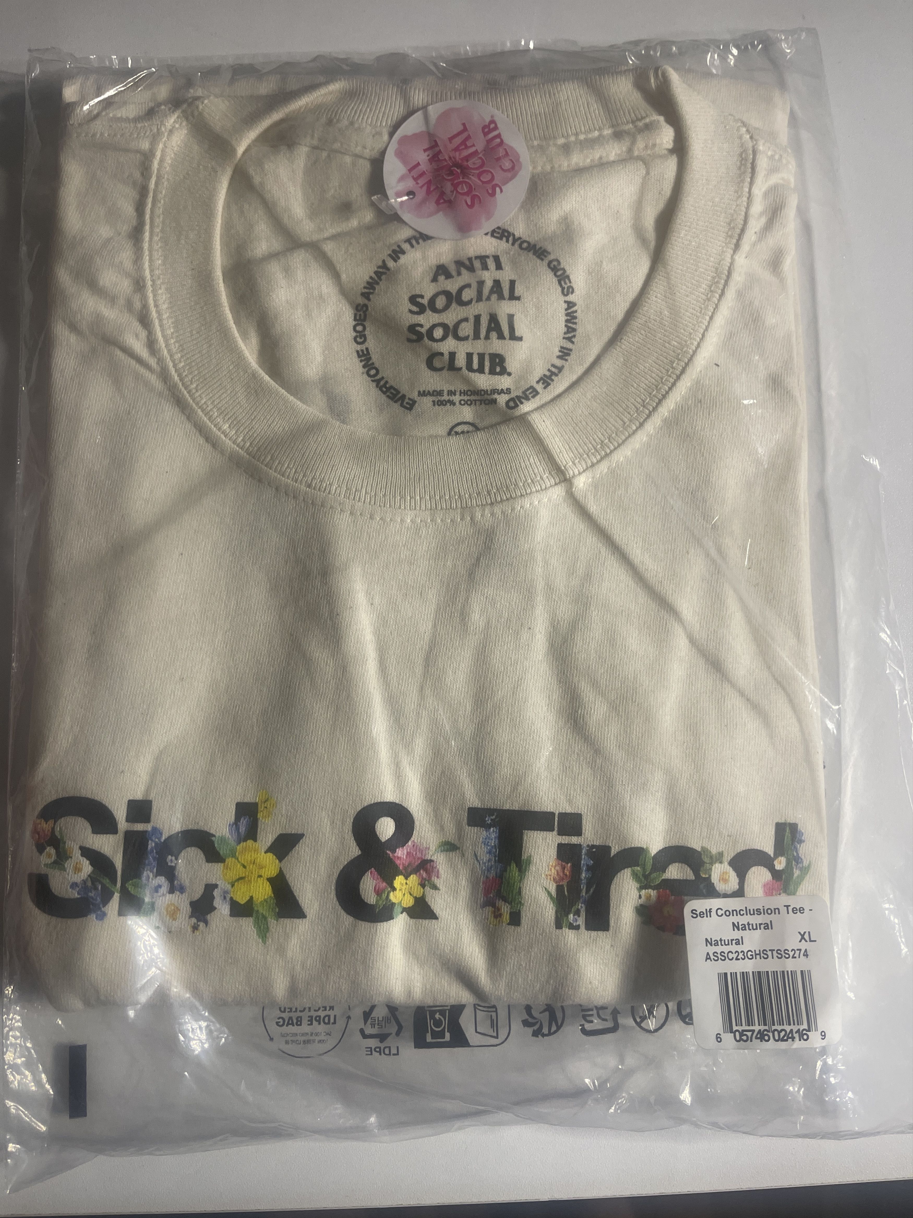 Anti Social Social Club Anti Social Social Club Self Conclusion Tee Natural Size XL Size US XL / EU 56 / 4 - 1 Preview