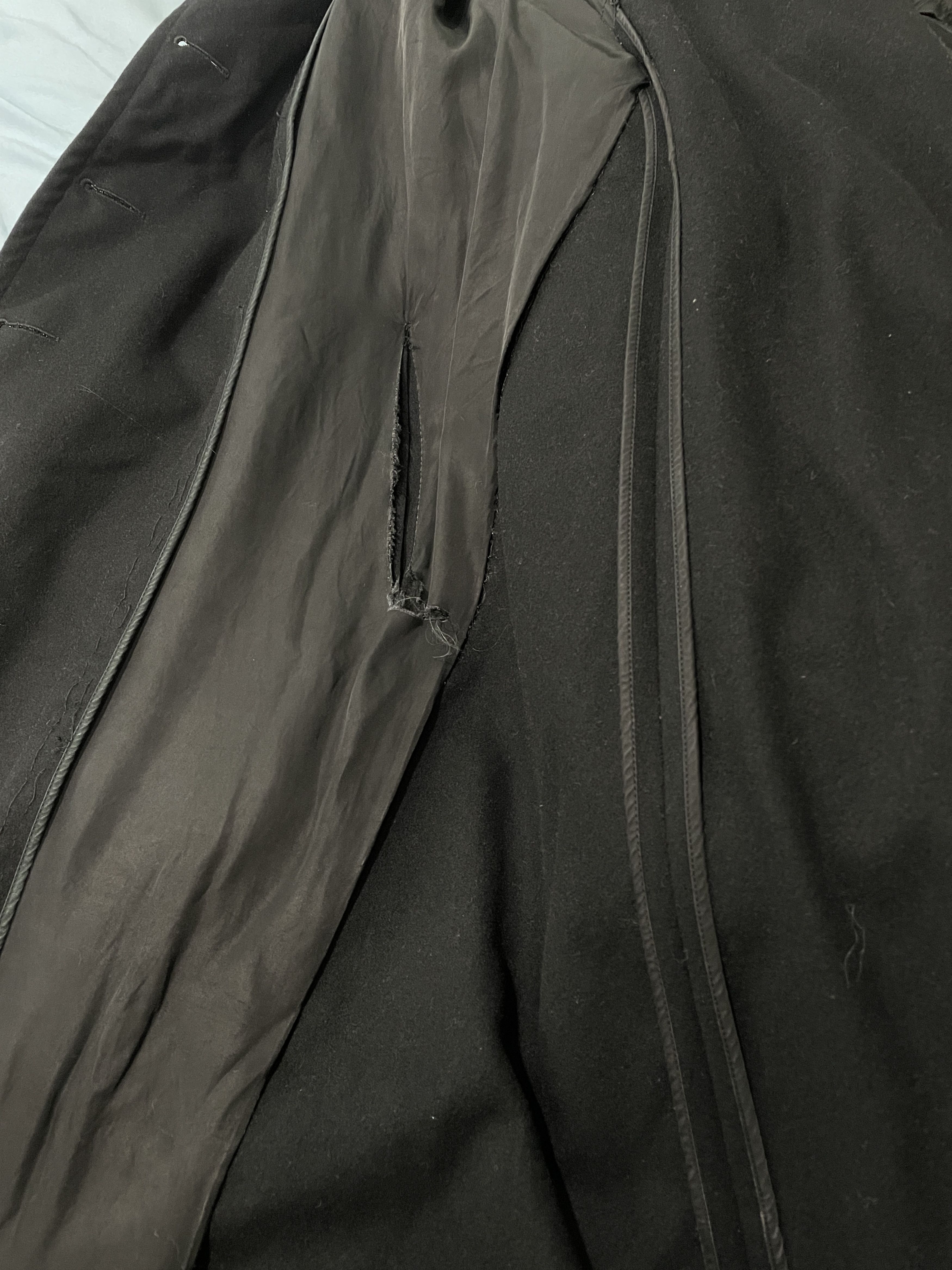 Vintage Black Double Breasted Wool Coat Size US S / EU 44-46 / 1 - 4 Thumbnail