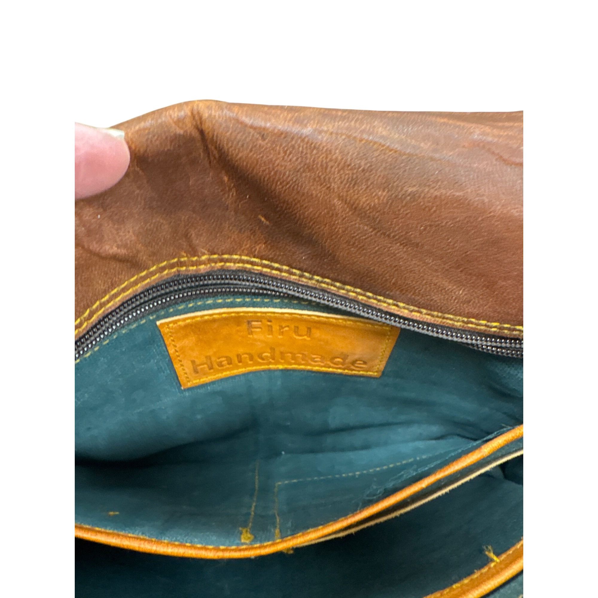 Vintage Firu womens Vintage Leather Handmade crossbody Purse 9x10 SK Size ONE SIZE - 13 Thumbnail