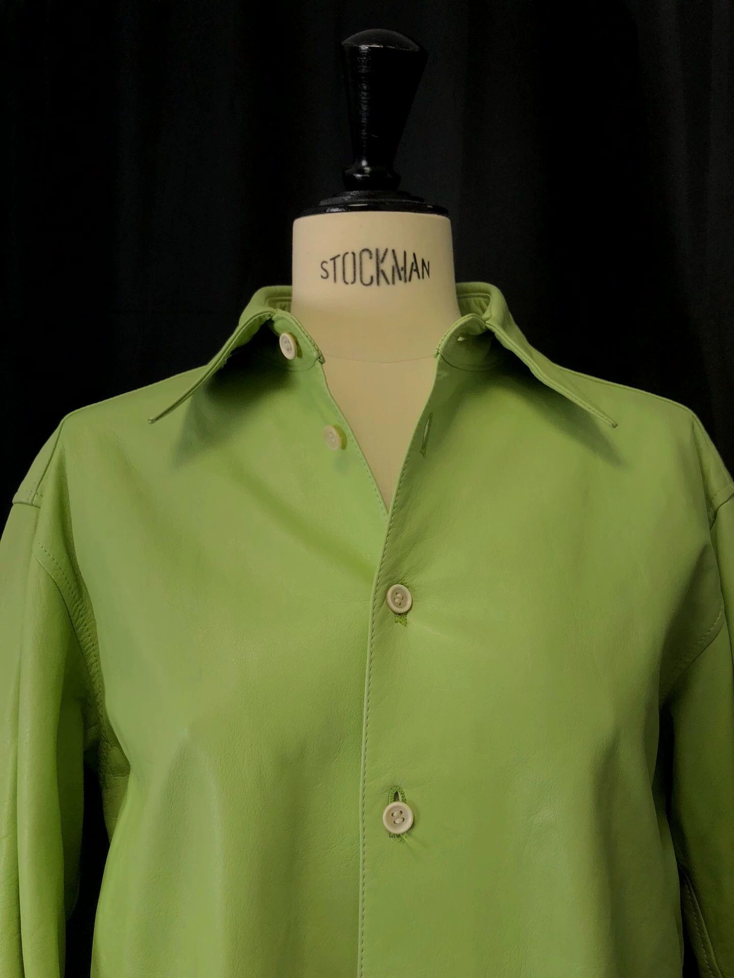 Yohji Yamamoto Yohji Yamamoto 1997AW Apple Green Leather Shirt M Size US M / EU 48-50 / 2 - 7 Thumbnail