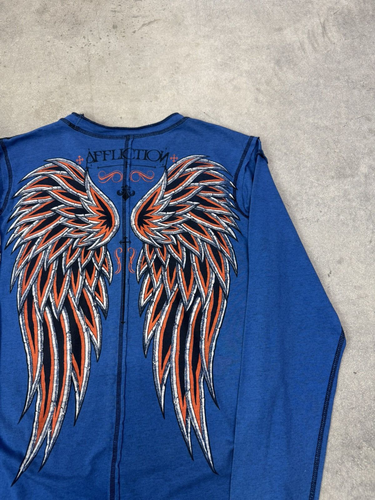 Affliction Vintage Y2K Affliction Reversible Long Sleeve T Shirt Size US L / EU 52-54 / 3 - 6 Thumbnail