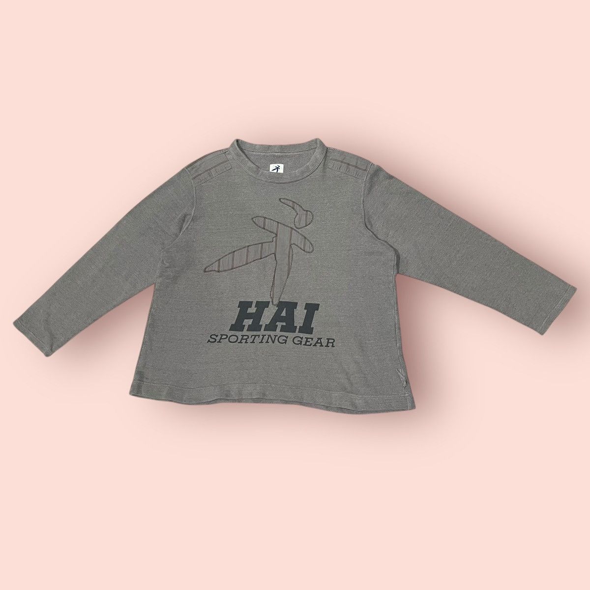 Hai Sporting Gear × Issey Miyake × Japanese Brand VINTAGE HAI SPORTING GEAR BIG PATCH LOGO PULLOVER SHIRT Size L / US 10 / IT 46 - 20 Thumbnail
