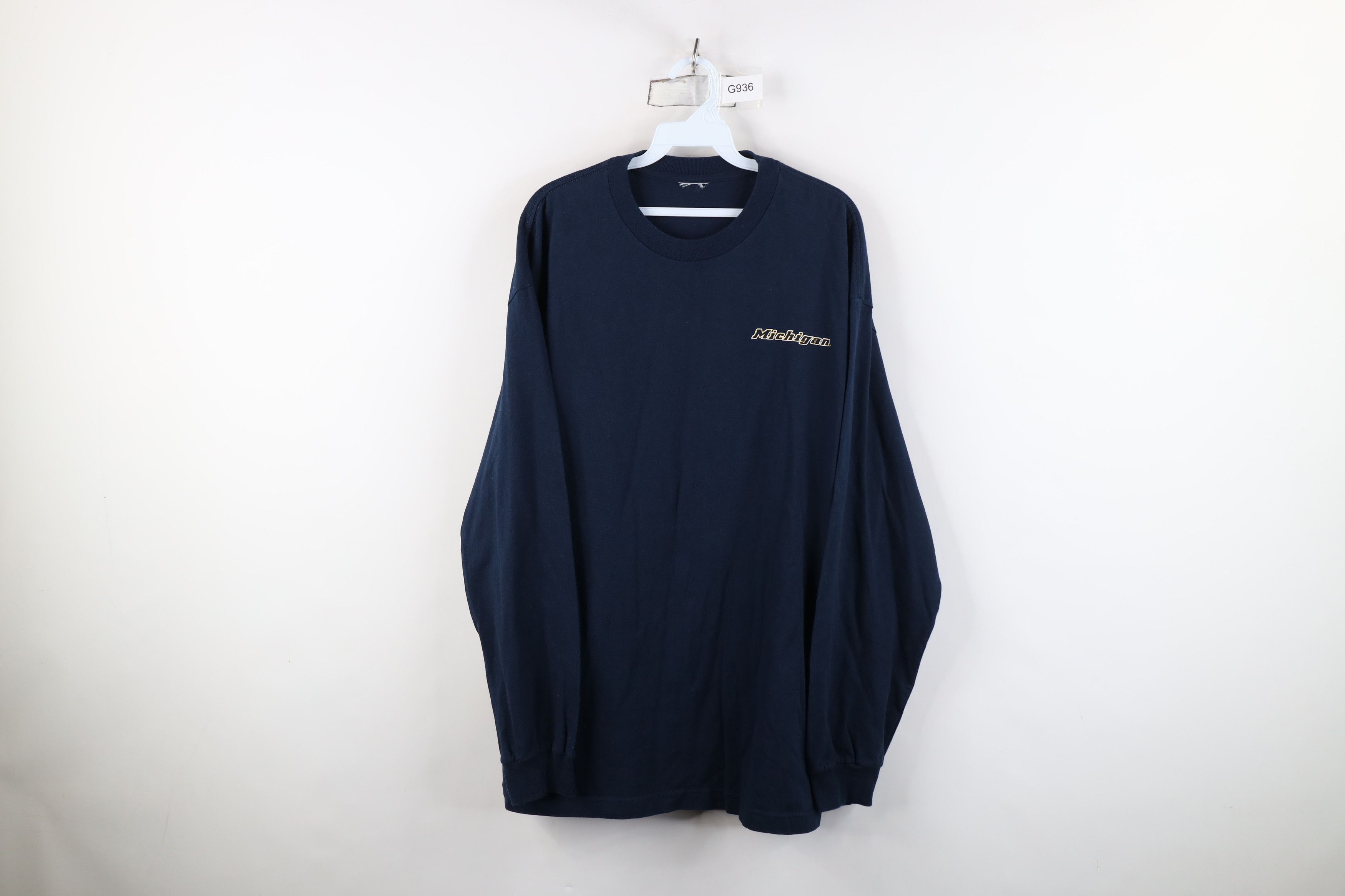 Vintage Vintage 90s University of Michigan Long Sleeve T-Shirt Size US L / EU 52-54 / 3 - 1 Thumbnail