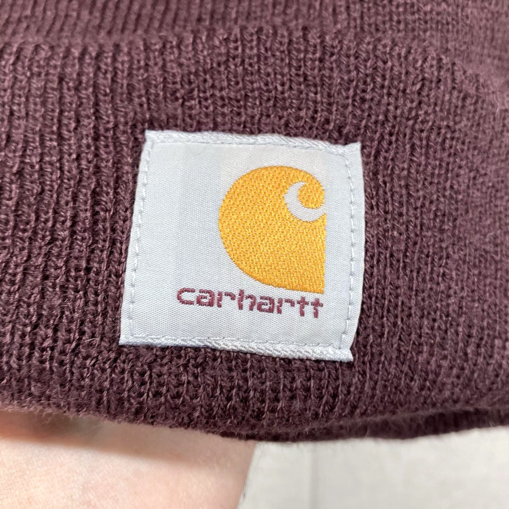 Carhartt Carhartt Beanie Hat Mens One Size Red Acrylic Knit Cuffed Winter Cold Weather Knit Solid Classic Outdoor Ski Beanie Mens Size ONE SIZE - 2 Thumbnail