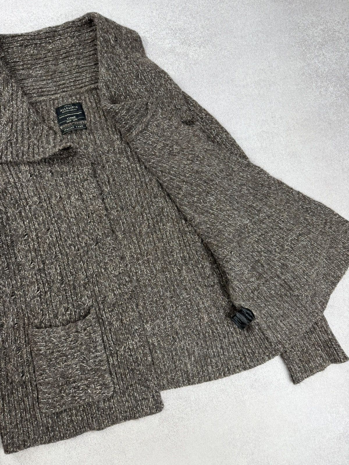 Allsaints Allsaints Spitalfields Wool/Alpaca Knit Cardigan Sweater Size XL / US 12-14 / IT 48-50 - 9 Thumbnail