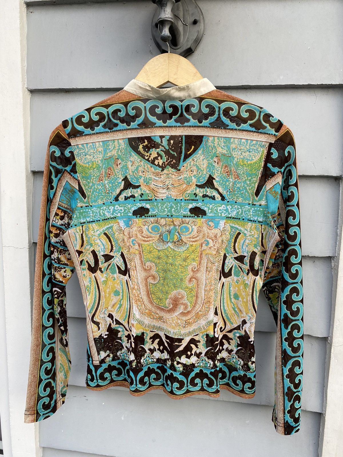 Vintage Mystic Rhapsody Printed Mesh Top Size ONE SIZE - 2 Thumbnail