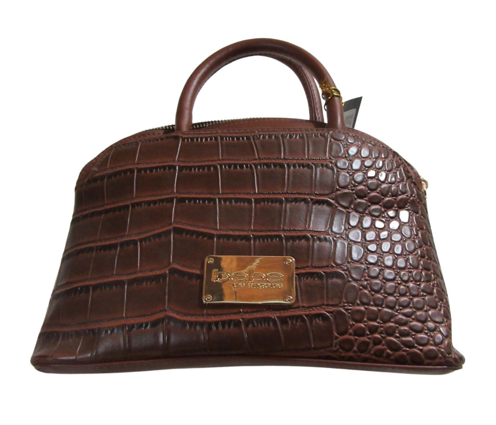 United Colors Of Benetton Bebe Crista Croco Dome Satchel Crossbody Bag Chestnut Brown Size ONE SIZE - 1 Thumbnail