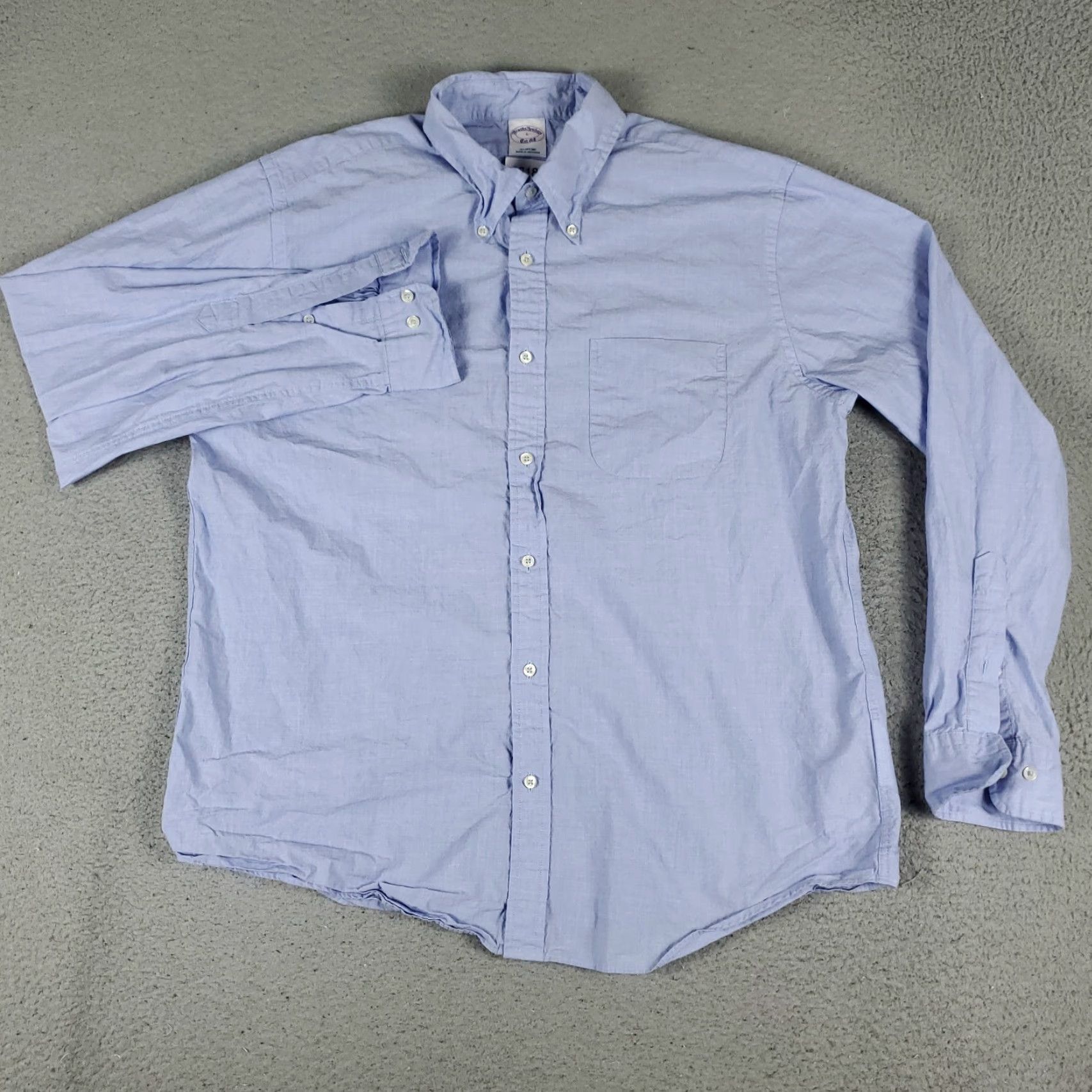 Brooks Brothers Brooks Brothers Shirt Mens Large Blue Casual Button Up Long Sleeve Size US L / EU 52-54 / 3 - 2 Thumbnail