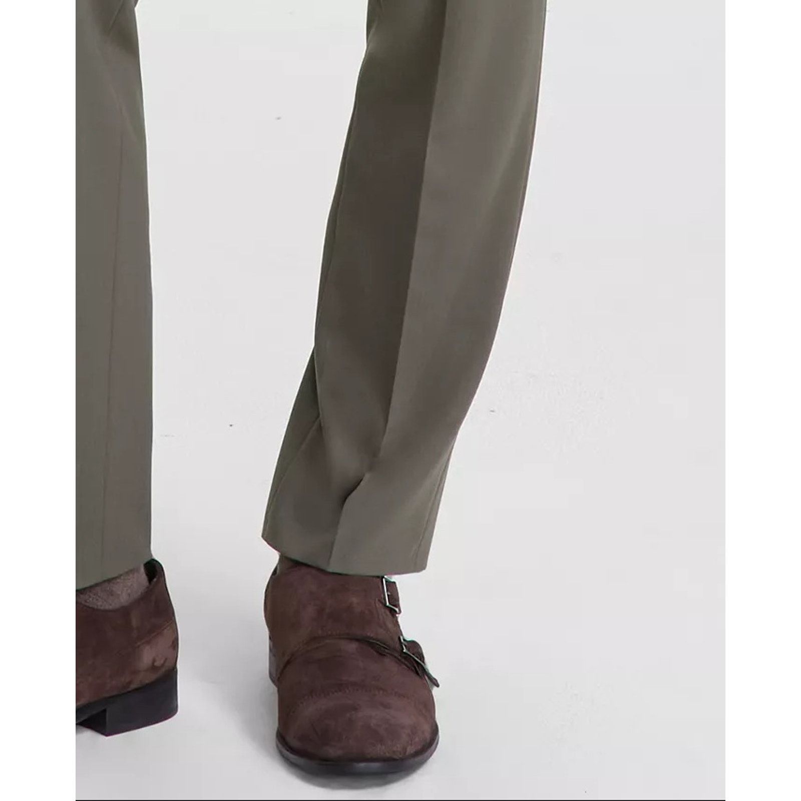 Hugo Boss Hugo Boss Men's Dark Beige Wool Blend Dress Pants Size 30R Size US 30 / EU 46 - 4 Thumbnail