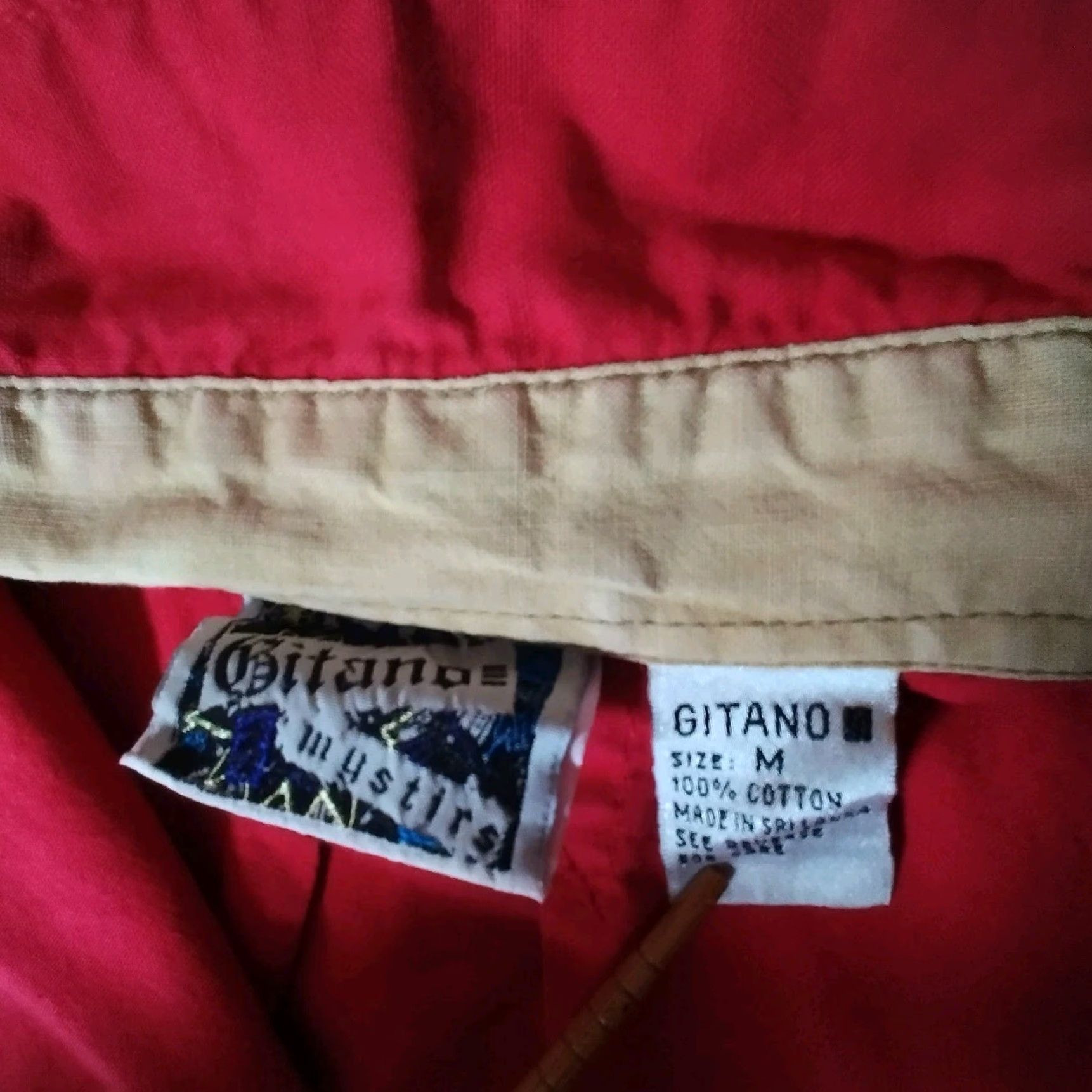 Vintage VINTAGE Gitano Shirt Medium Red Button-Up Long Sleeve Casual 1990s Retro Grunge Vintage 80s 90s Men Gitano Mens Size US M / EU 48-50 / 2 - 6 Thumbnail