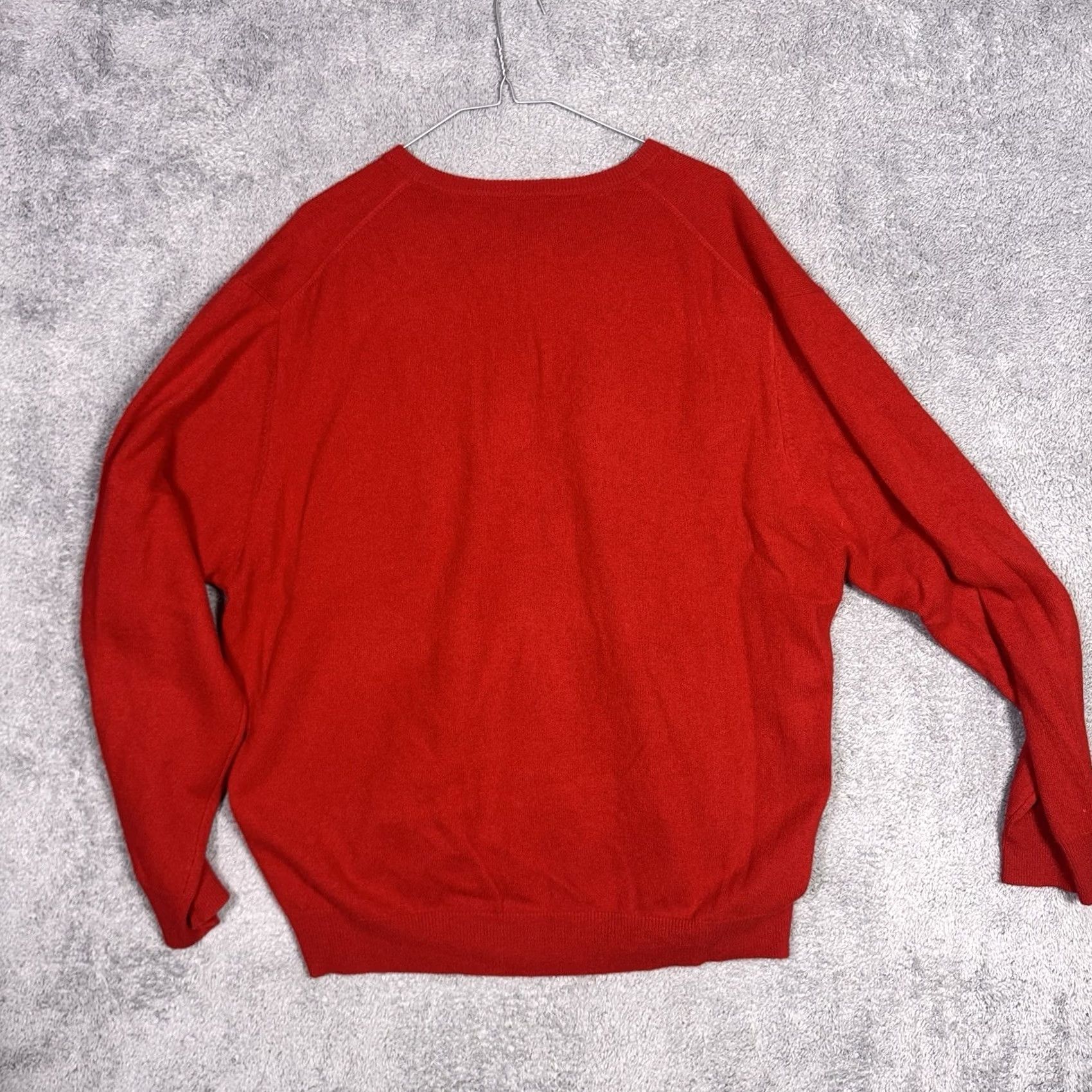 Jos. A. Bank Jos A. Bank Cashmere Velvet Sweater Mens XXL 4XL Mongolian V-Neck Long Sleeve Jumper Quiet Luxury Travel Red Size US XXL / EU 58 / 5 - 7 Thumbnail