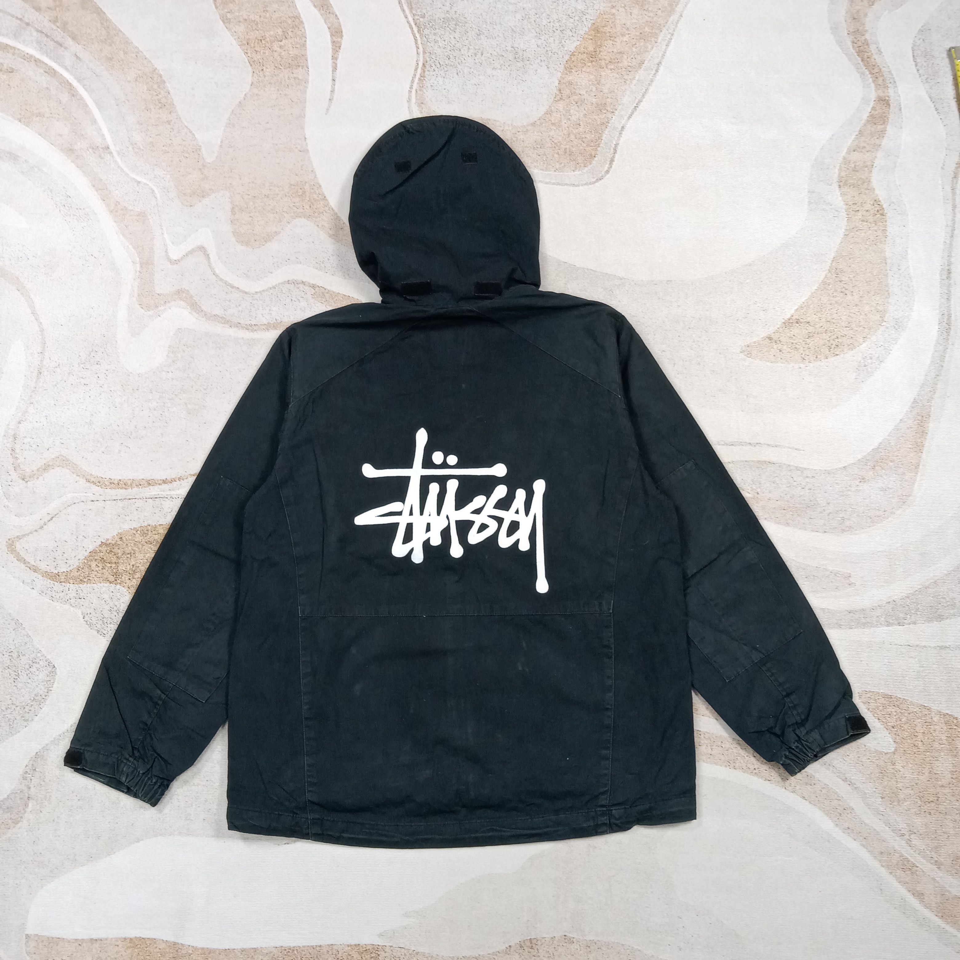 Stussy Stussy S Talk Melton Varsity Jacket Black | Grailed