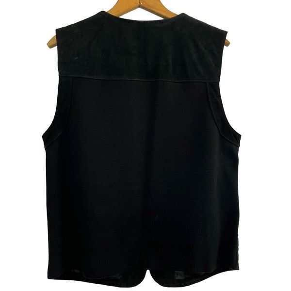 Vintage Vintage Peter Nygard black floral leather suede sweater vest Size M / US 6-8 / IT 42-44 - 2 Thumbnail