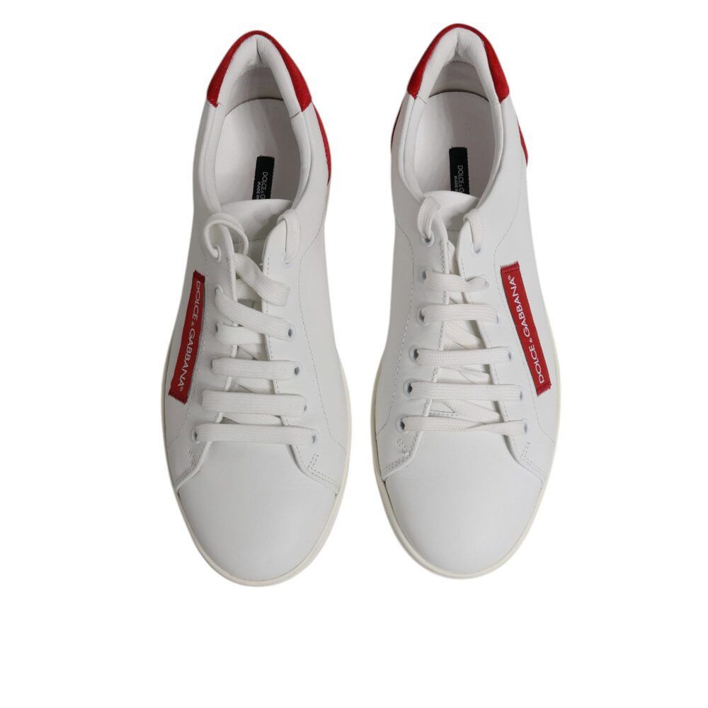 Dolce & Gabbana Dolce & Gabbana White Suede Leather Low Top Sneakers Shoes Size US 8.5 / EU 41-42 - 3 Thumbnail