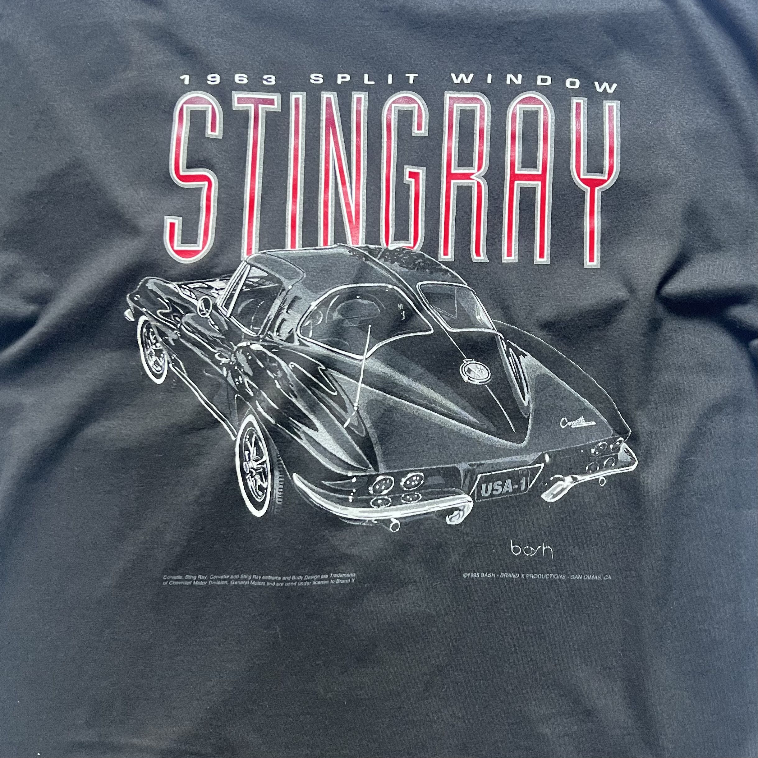 Hanes Vtg Chevrolet Corvette Sting Ray T-Shirt Mens Large Size US L / EU 52-54 / 3 - 2 Thumbnail