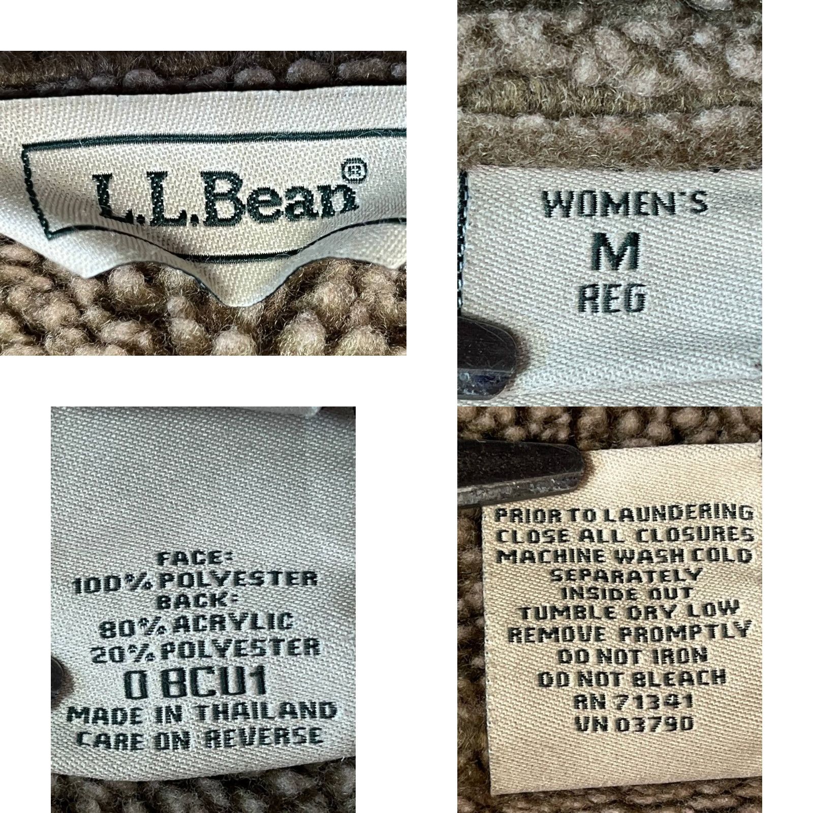 Vintage L.L.Bean Womens M Suede Feel Sherpa Lined Full Zip Jacket Embroidered Detail Red Shirt Size M / US 6-8 / IT 42-44 - 10 Thumbnail