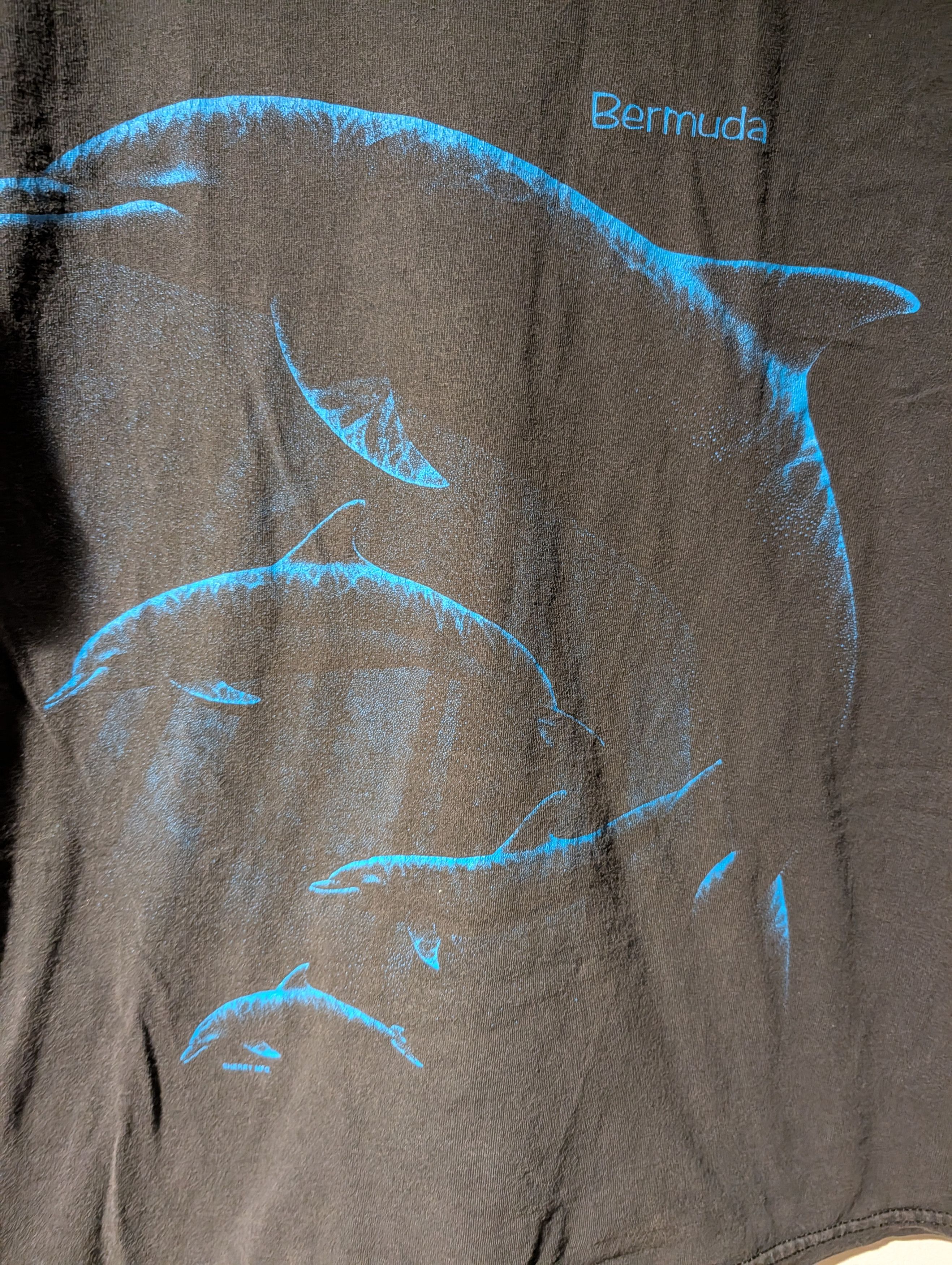 Habitat Vintage 90s Bermuda Dolphins Animal Sea Life Medium T-Shirt Size US M / EU 48-50 / 2 - 2 Thumbnail