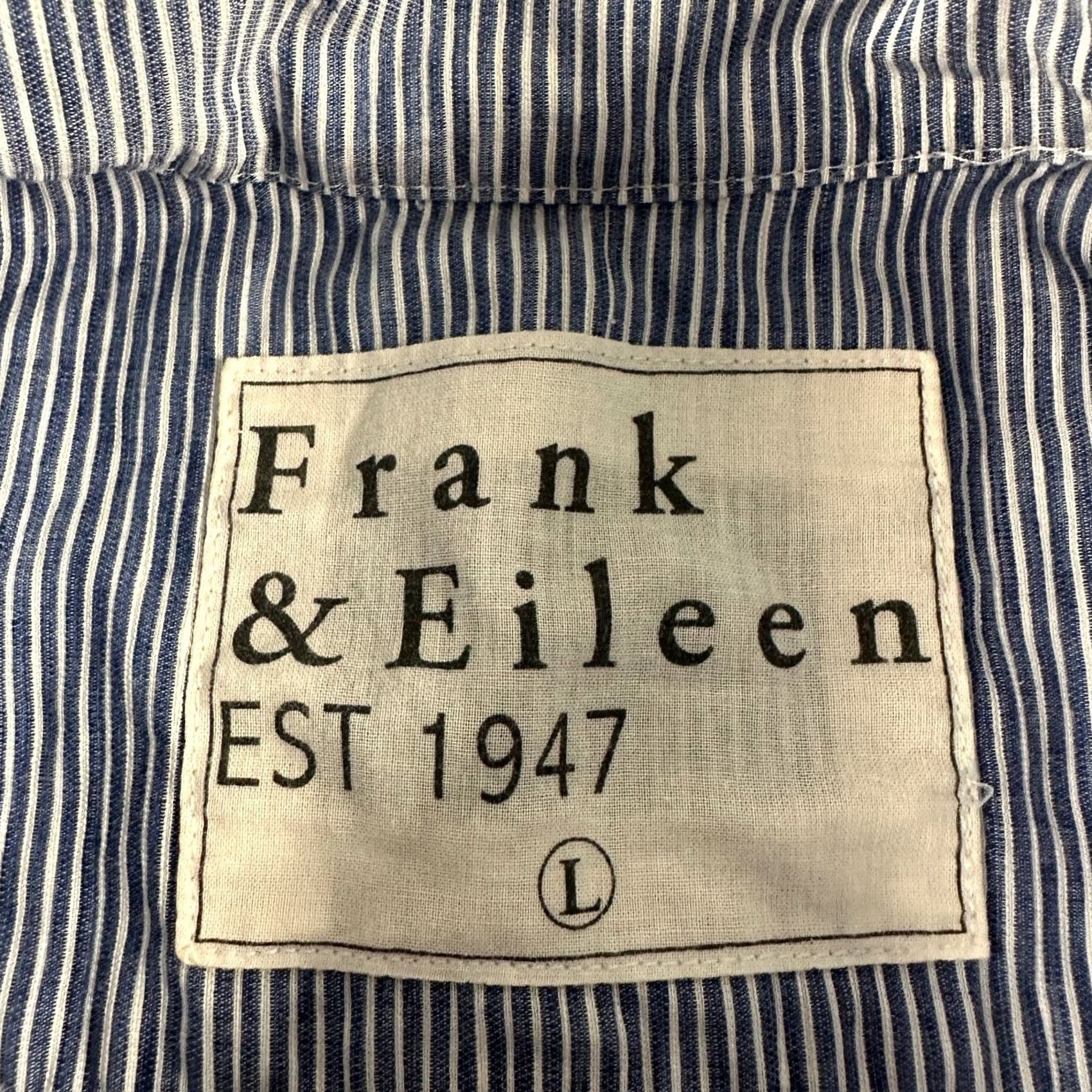 Frank & Eileen Frank & Eileen Shirt Mens L Blue White Stripe Long Sleeve Button Cotton Casual Size US L / EU 52-54 / 3 - 4 Thumbnail