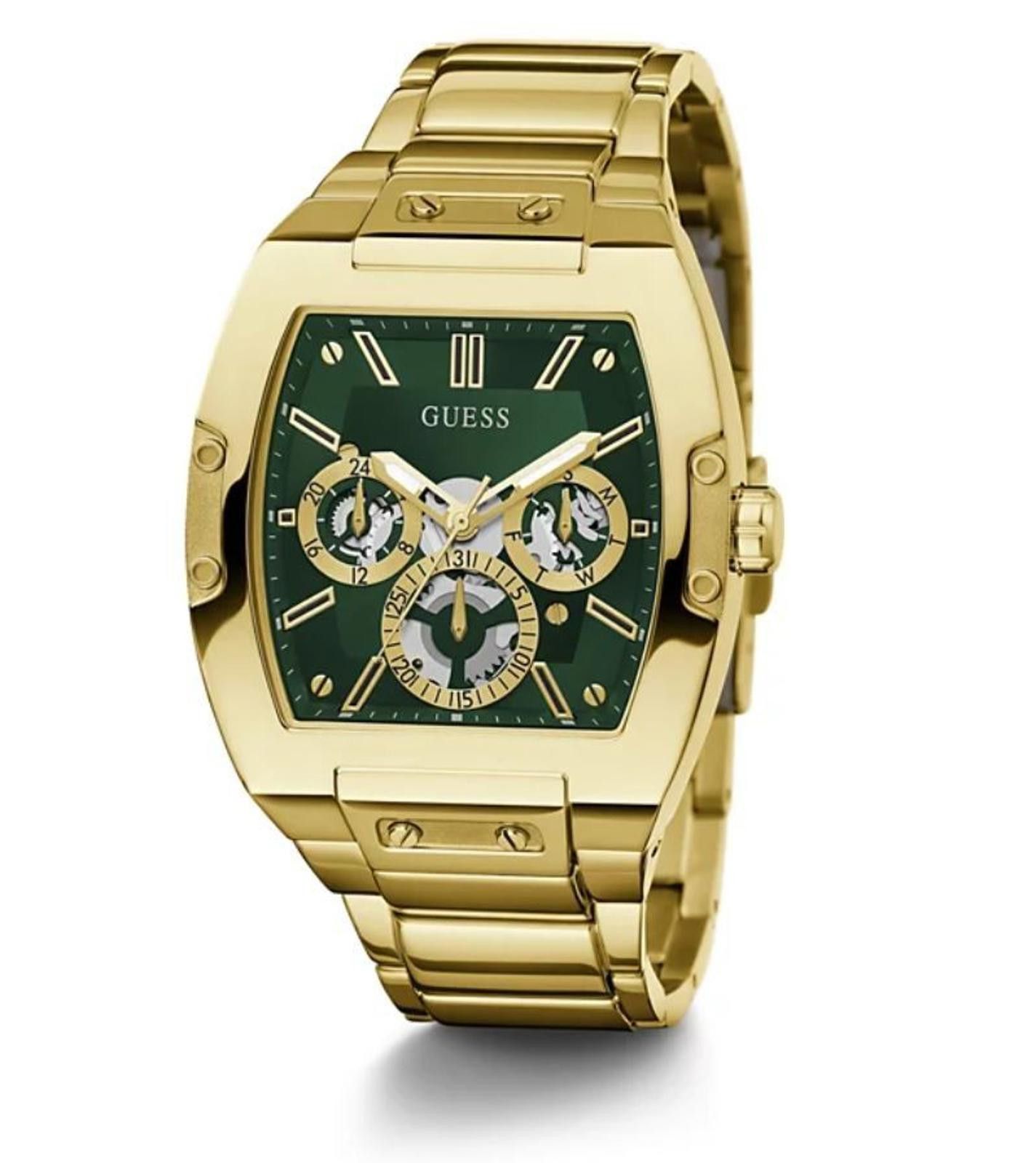 Guess GUESS Men's Phoenix 43mm Gold Tone Black Dial Quartz Watch Size ONE SIZE - 2 Thumbnail