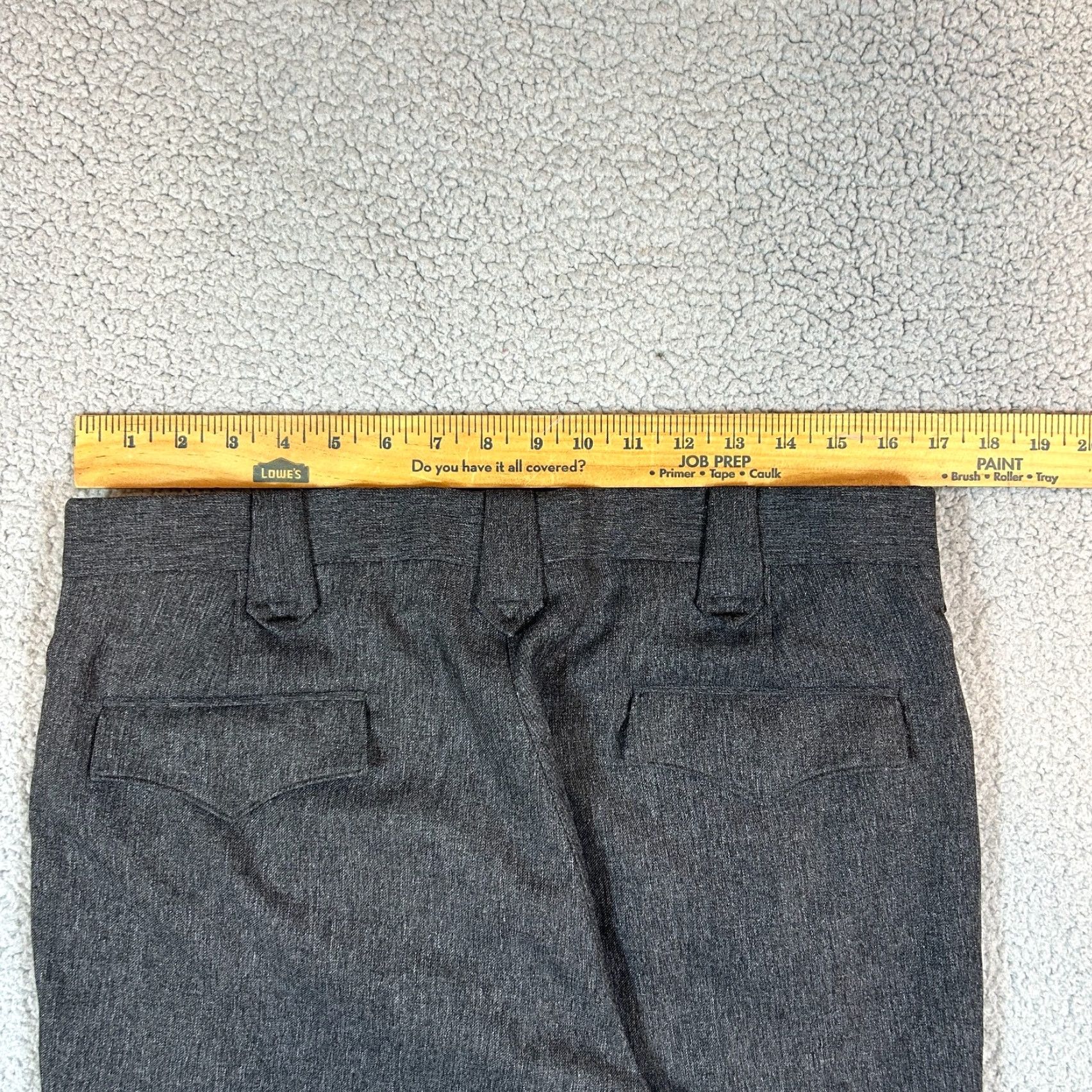 Vintage Circle S Men's Charcoal Black Western Dress Pants Size 35 x 30 Regular Straight Front Pockets Size US 35 - 8 Thumbnail