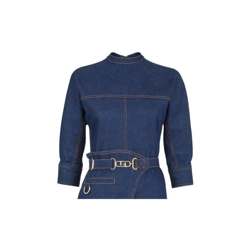 Fendi o1s1wg110125 Dress in Blue Size M / US 6-8 / IT 42-44 - 2 Thumbnail