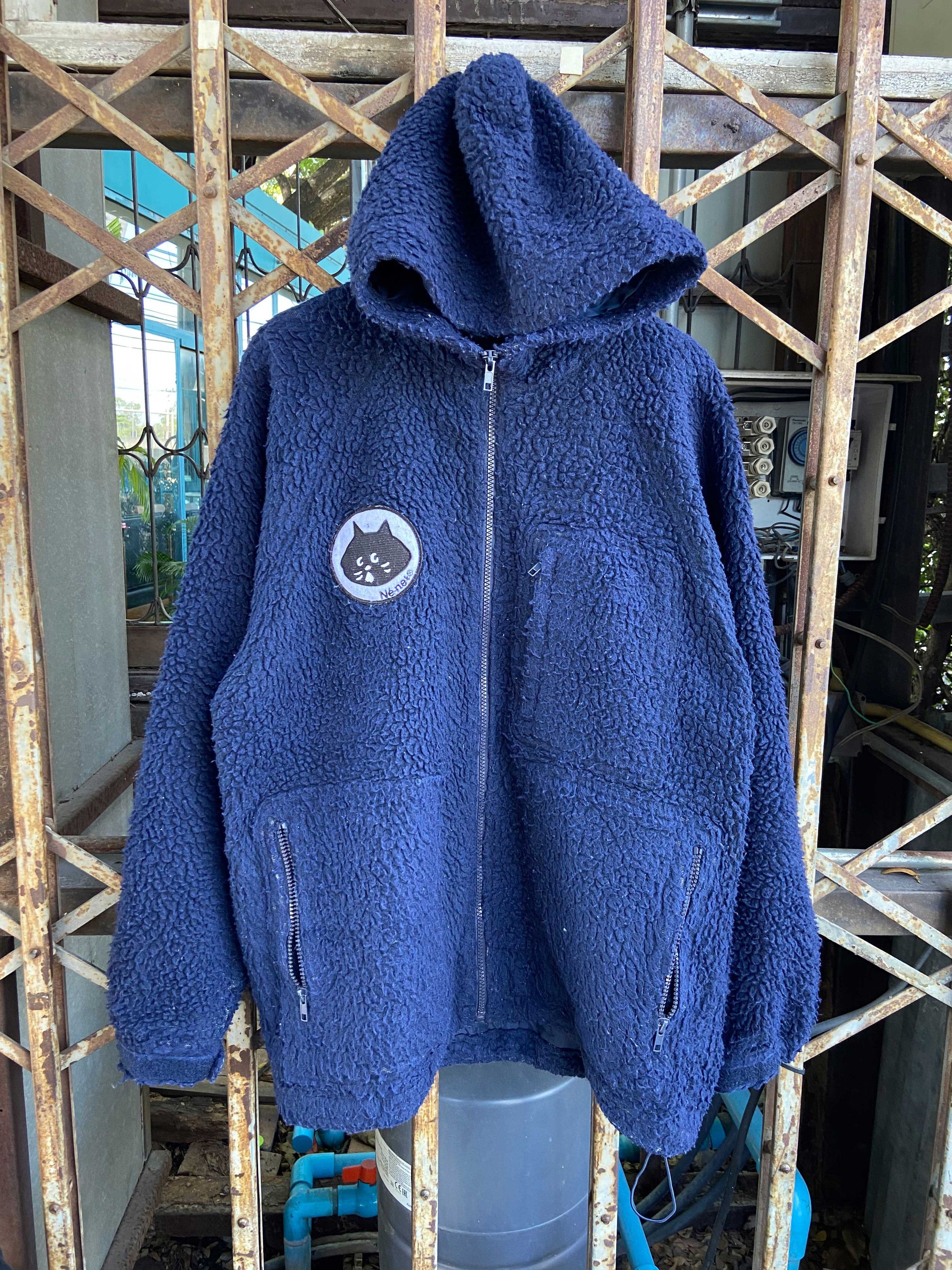 Issey Miyake Né-Net Sherpa Fleece Hooded Jacket Size US S / EU 44-46 / 1 - 2 Thumbnail