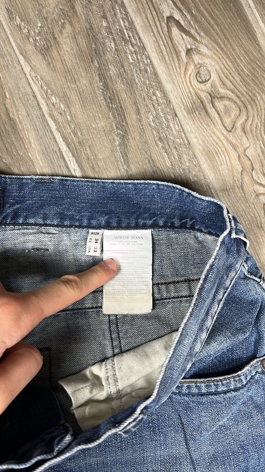 Armani × Vintage Vintage Armani Jeans Light Blue Wash Denim Jeans Y2K Size US 34 / EU 50 - 5 Thumbnail