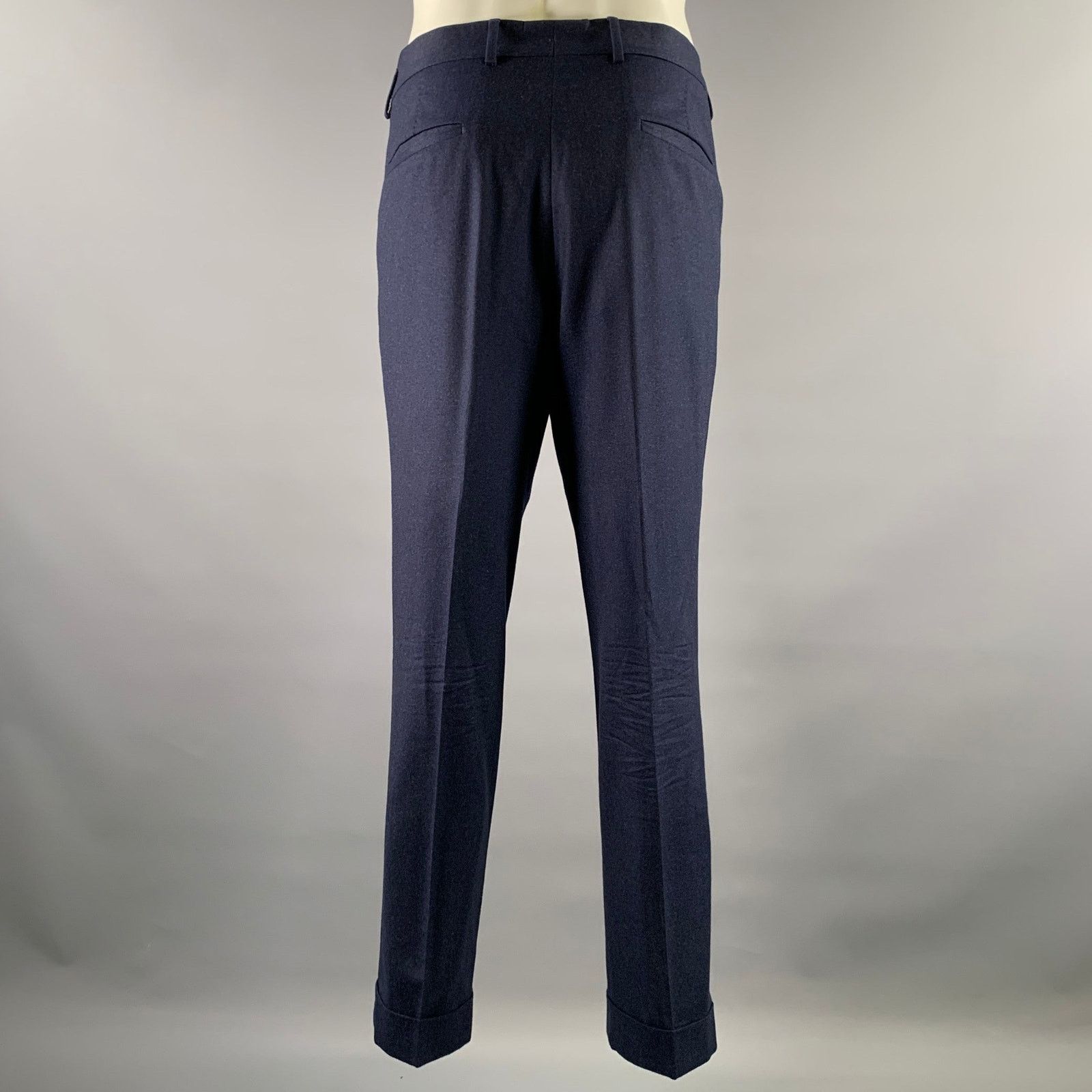 Brunello Cucinelli BRUNELLO CUCINELLI Size 40 Navy Wool Notch Lapel Suit Size 40R - 5 Thumbnail