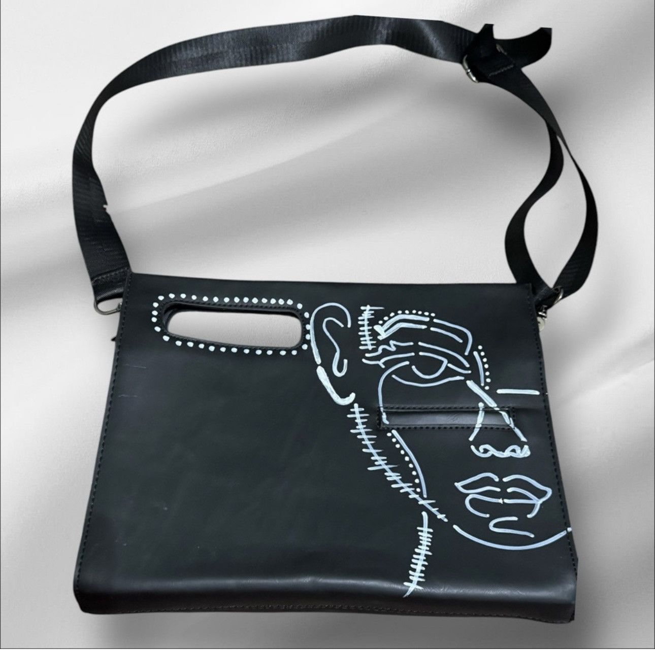 Other Up cycled unisex black handbag clutch cross body Size ONE SIZE - 9 Thumbnail