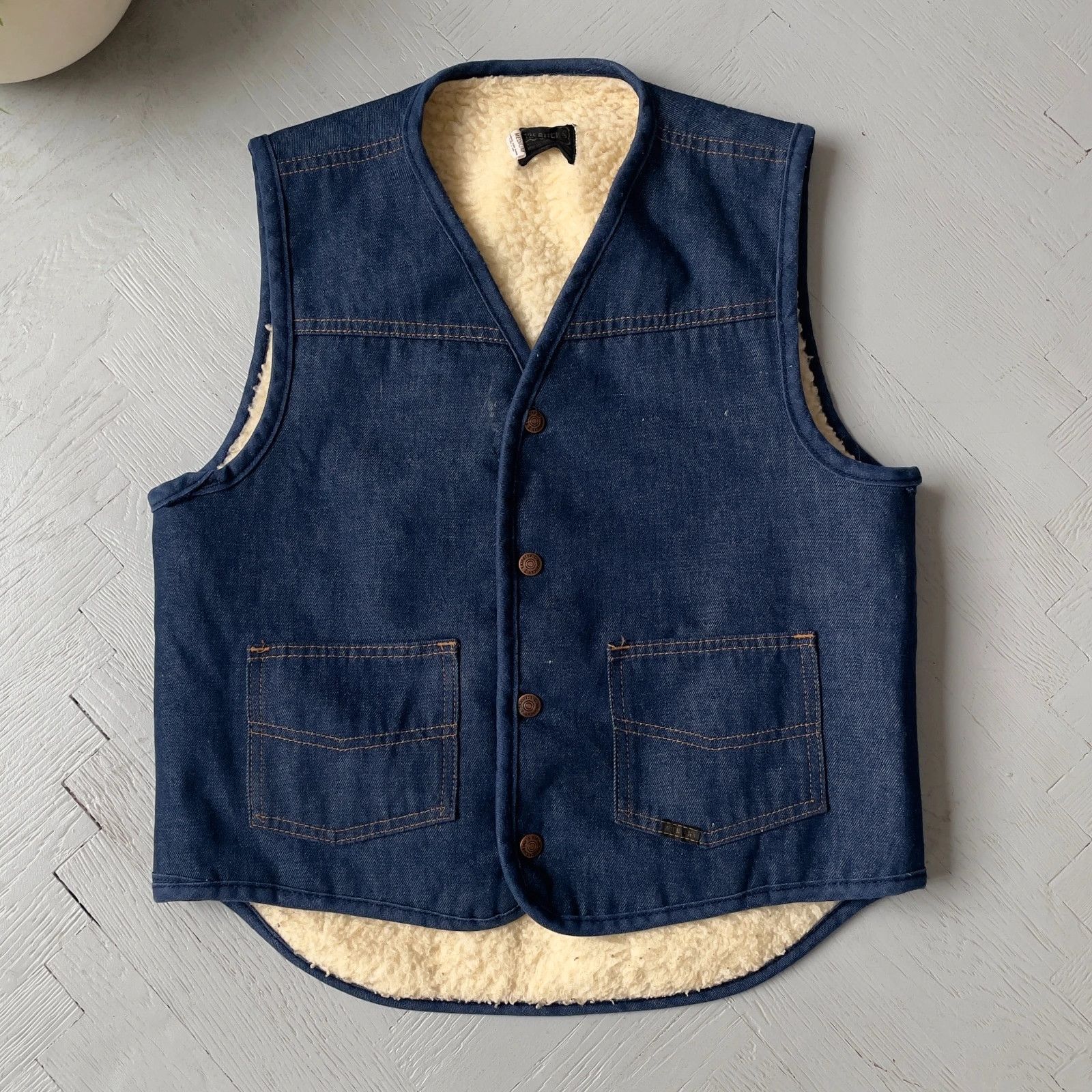Vintage Vintage Western Denim Vest Size US M / EU 48-50 / 2 - 1 Thumbnail