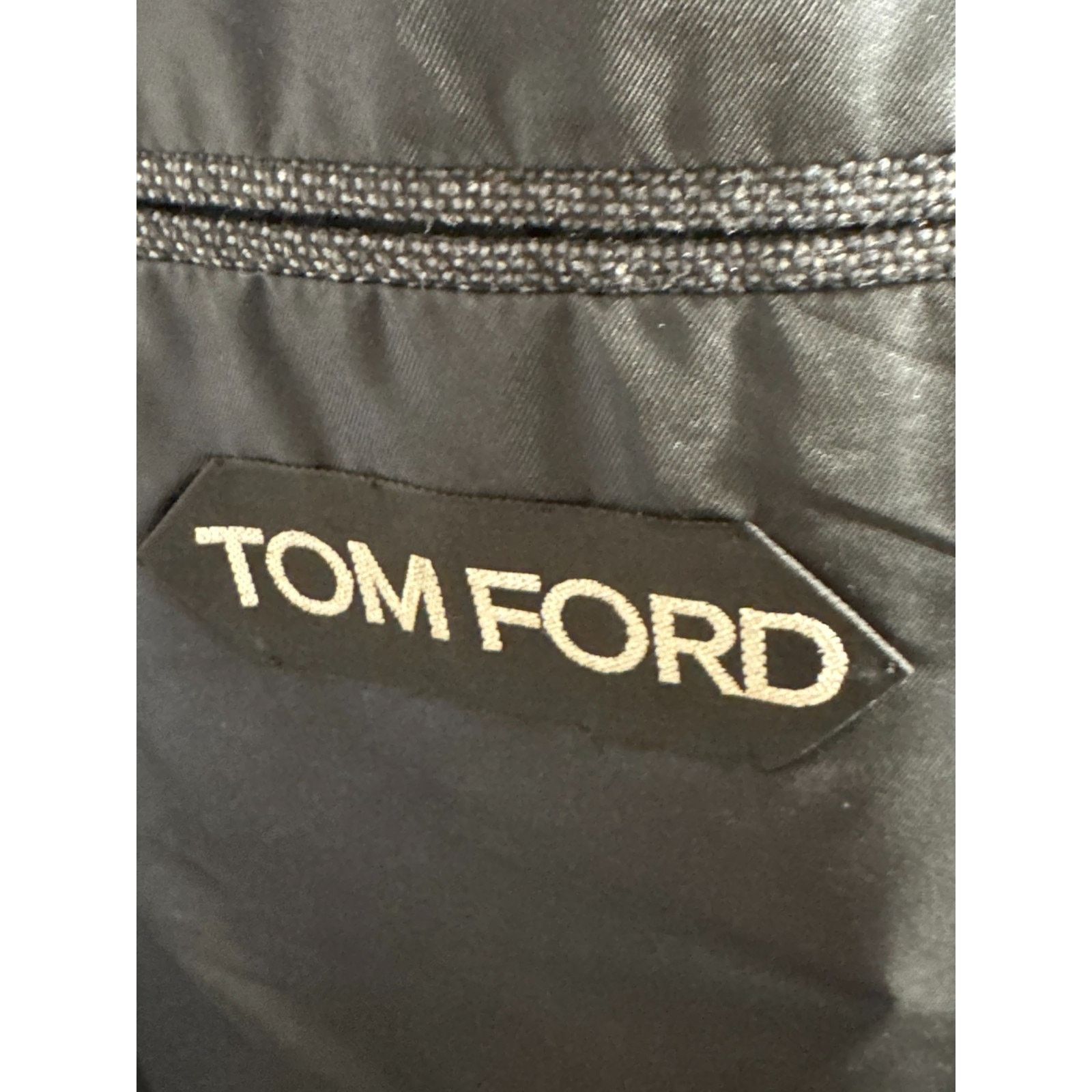Tom Ford Tom Ford Charcoal Gray Steel Blue Woo Blazer (56R EU) 46R US Size 46L - 4 Thumbnail