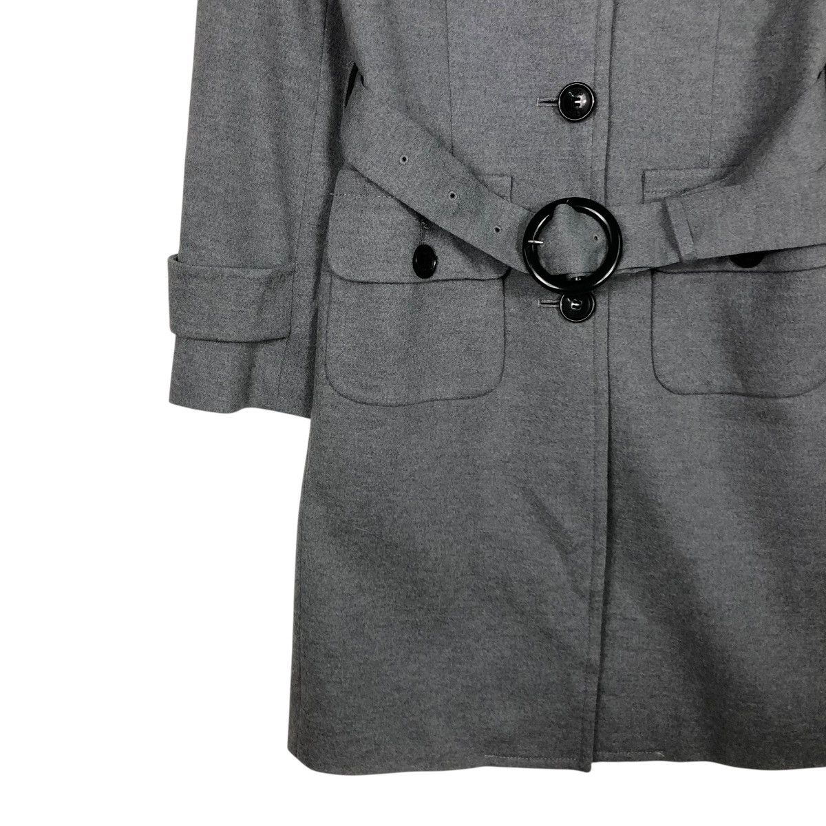 Yohji Yamamoto 🔥VINTAGE WOOL LONG JACKET BELTED INED MULTI POCKETS Size M / US 6-8 / IT 42-44 - 6 Thumbnail