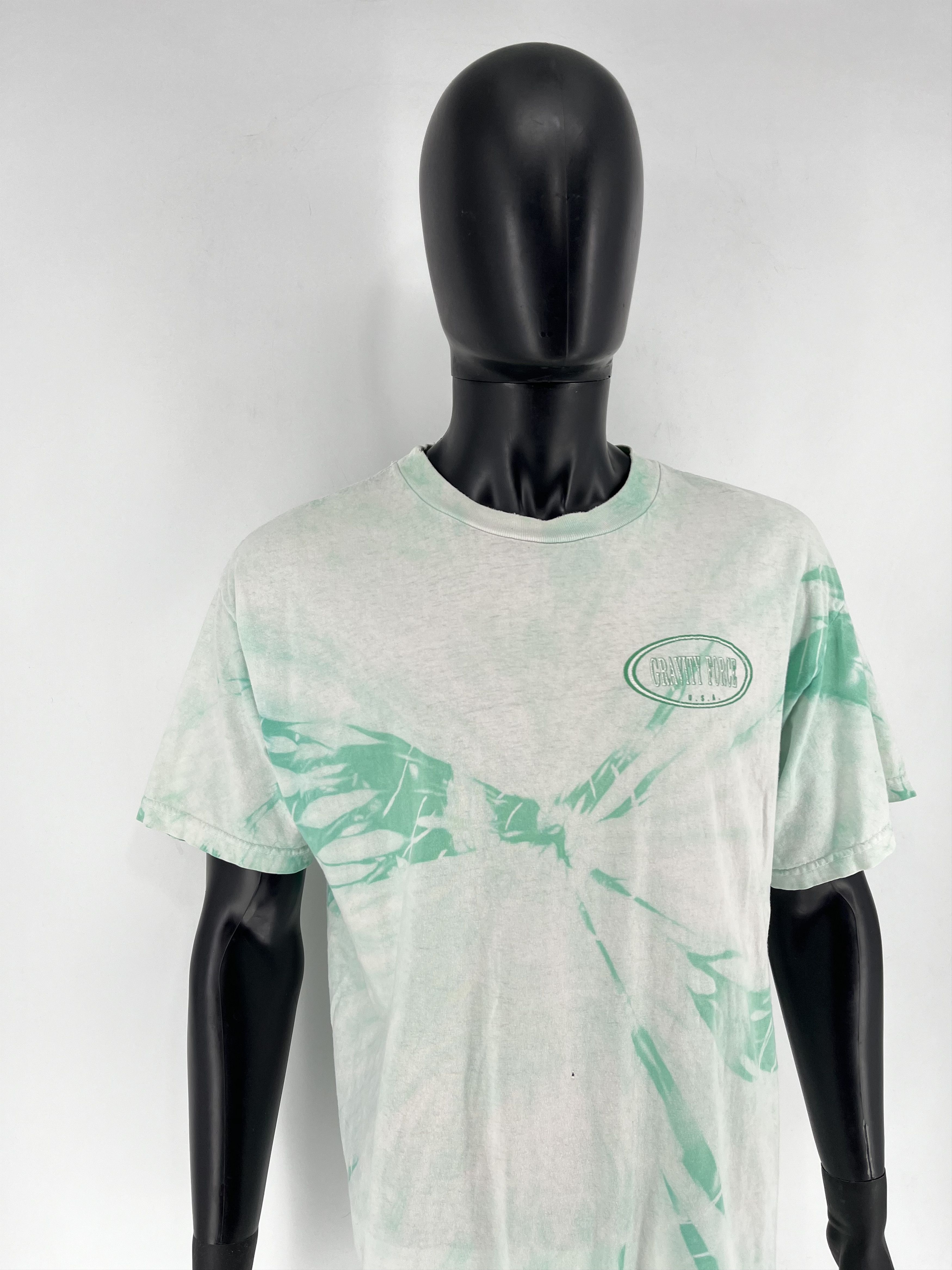 Vintage Vintage 90s Gravity Force Big Logo Full Print Tie-Dye Shirt Size US L / EU 52-54 / 3 - 3 Thumbnail