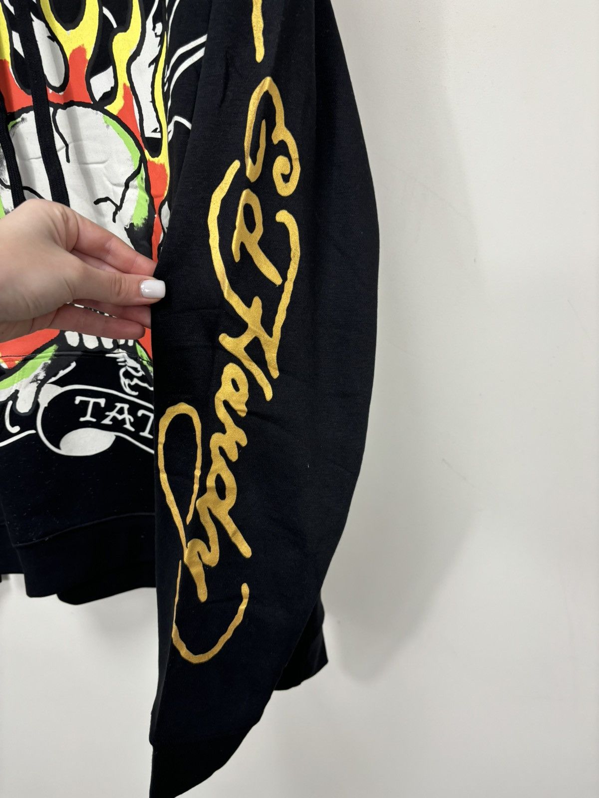 Christian Audigier Vintage Ed Hardy Y2K Skull Tattoo NEW Hype Black Hoodie Size US L / EU 52-54 / 3 - 11 Thumbnail