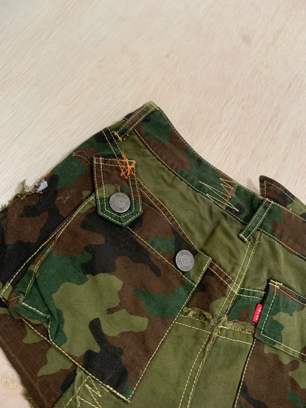 20471120 × Hysteric Glamour × Japanese Brand Y2k Jungle Cat Camo Ifsixwsnine Punk style Women's Size 30" / US 8 / IT 44 - 3 Thumbnail